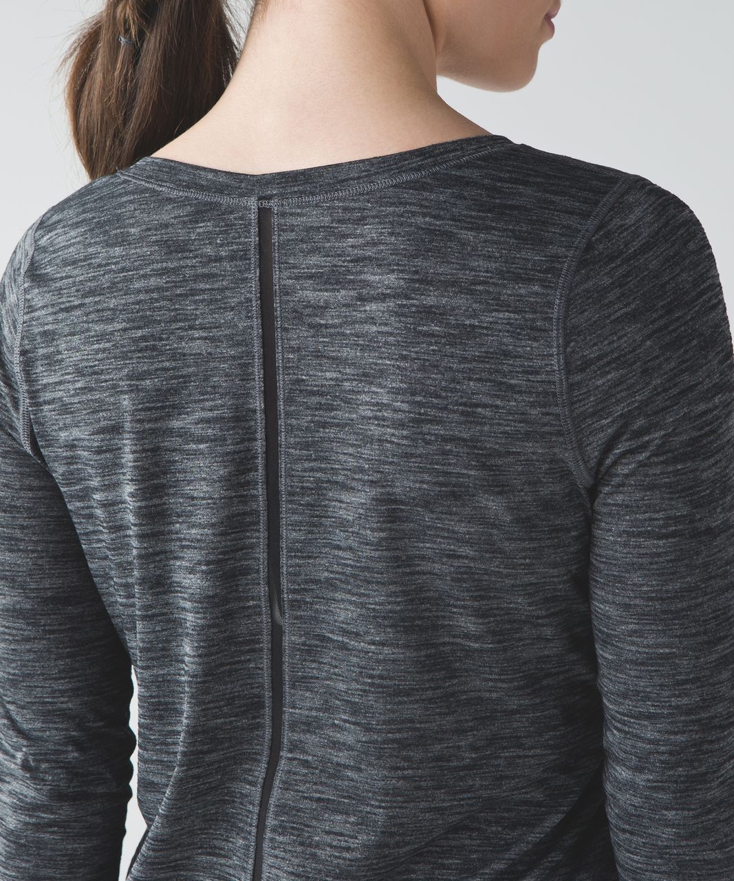 Lululemon Intensi-Tee Long Sleeve - Heathered Black / Black