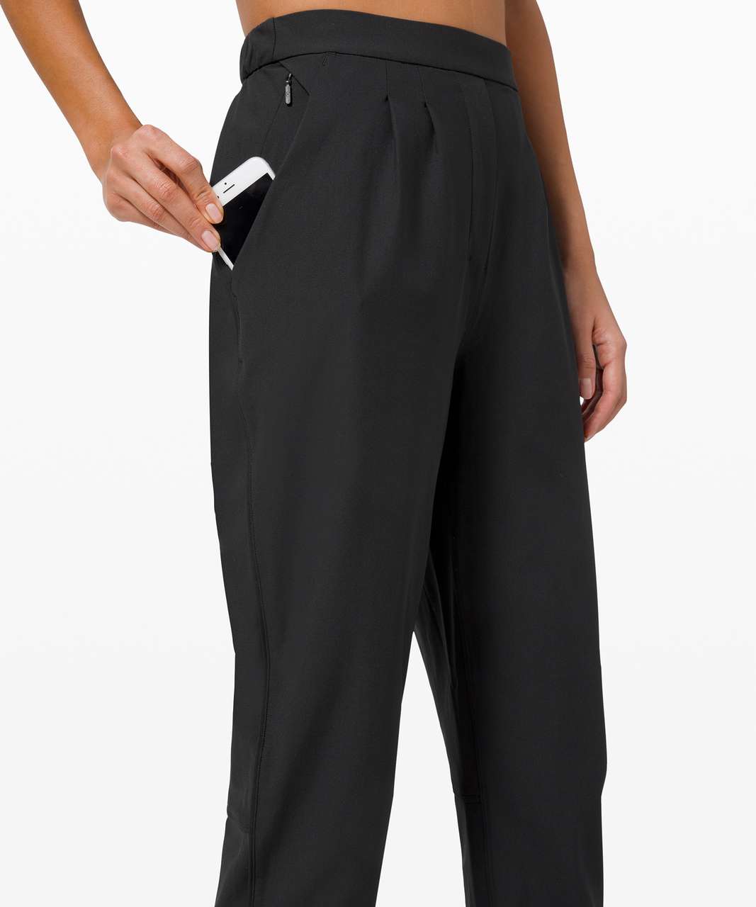 Lululemon Essential High Rise Trouser Size 2 Front Pleated Pants black