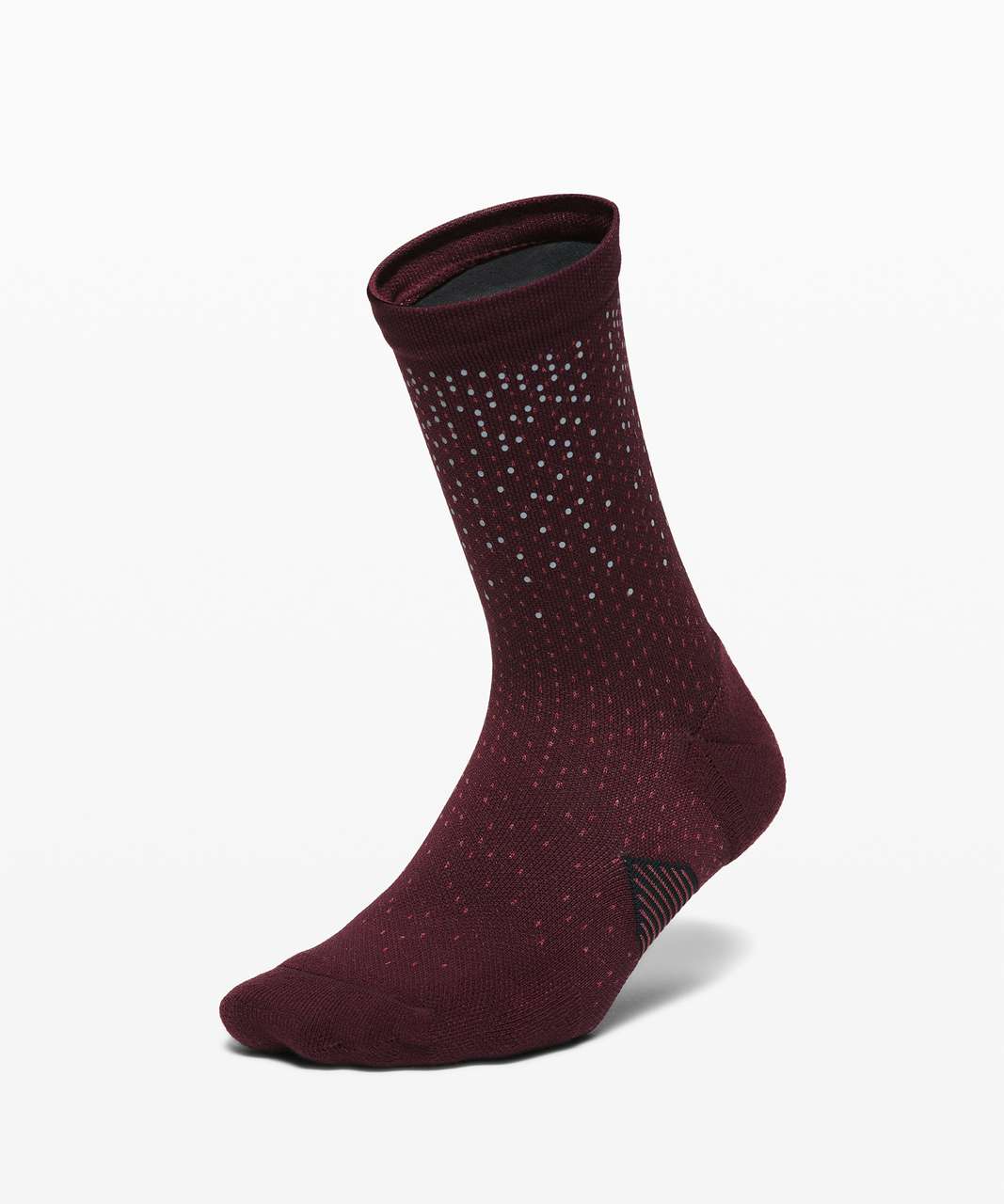 Lululemon Speed Quarter Sock *Reflective - Cassis / Chianti