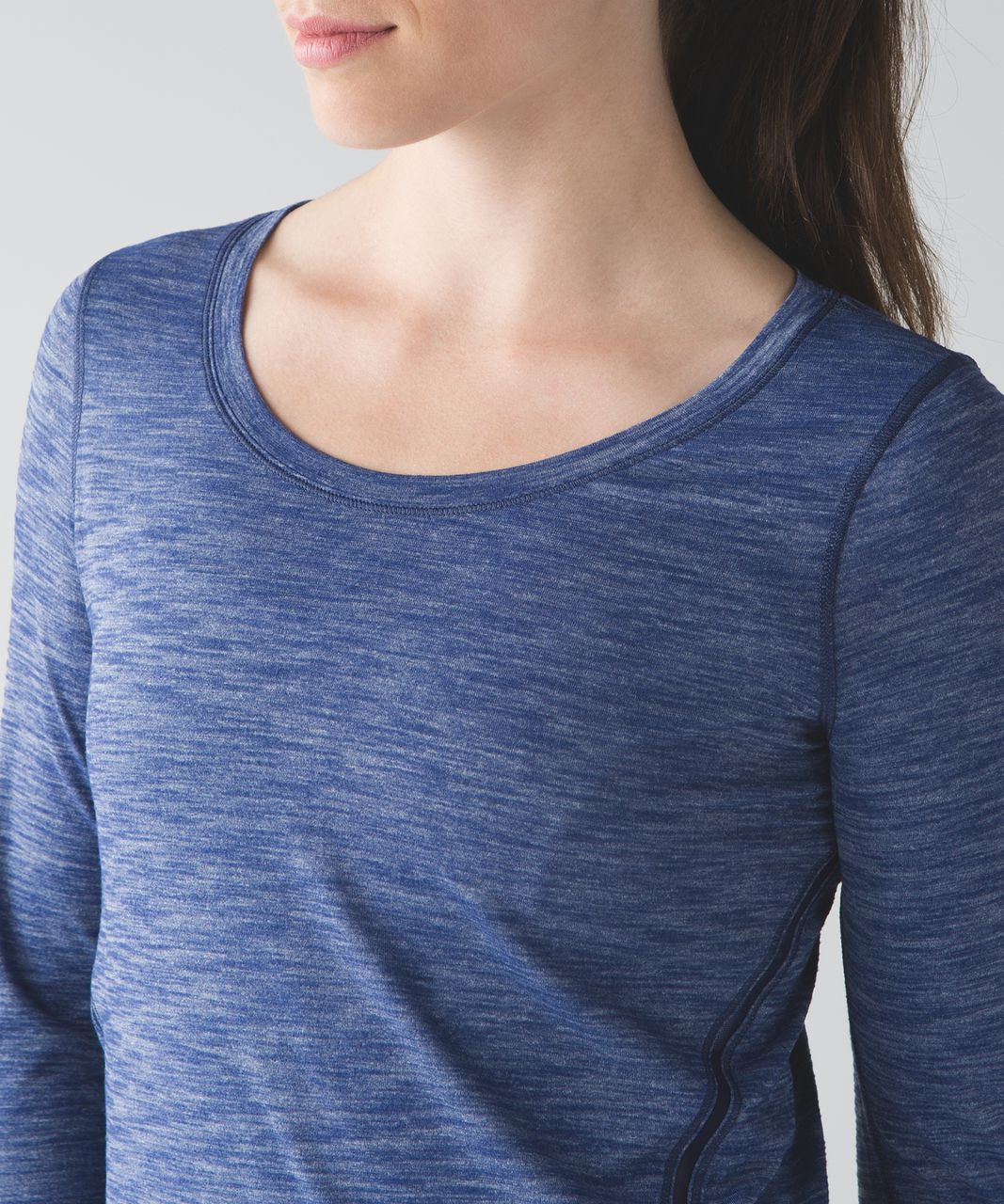 Lululemon Intensi-Tee Long Sleeve - Heathered Hero Blue / Hero Blue