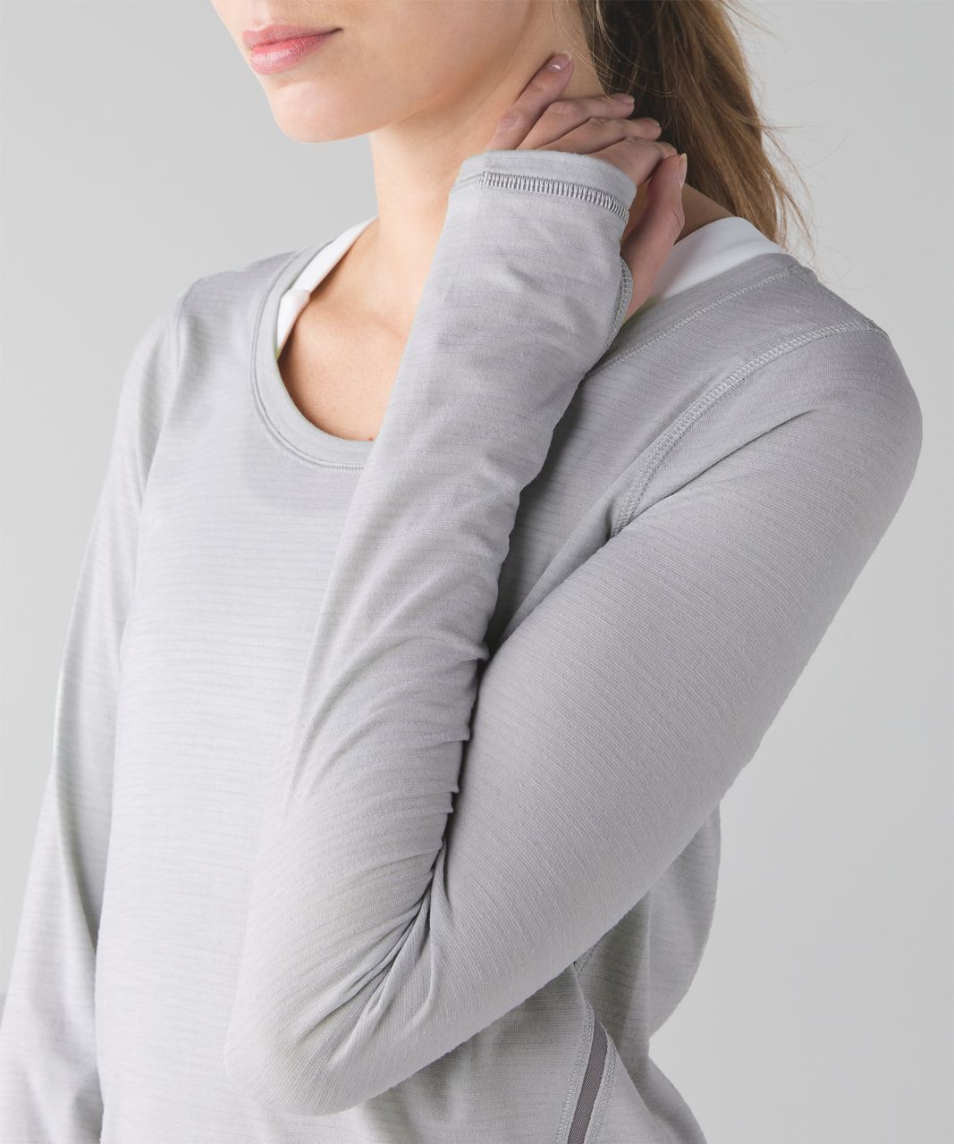 Lululemon Intensi-Tee Long Sleeve - Heathered Seal Grey / Battleship