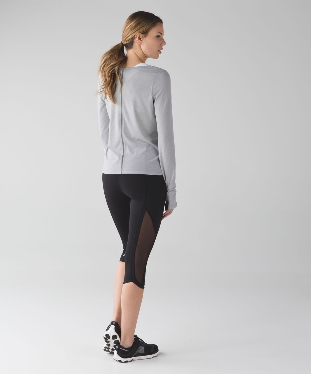 Lululemon Intensi-Tee Long Sleeve - Heathered Seal Grey / Battleship