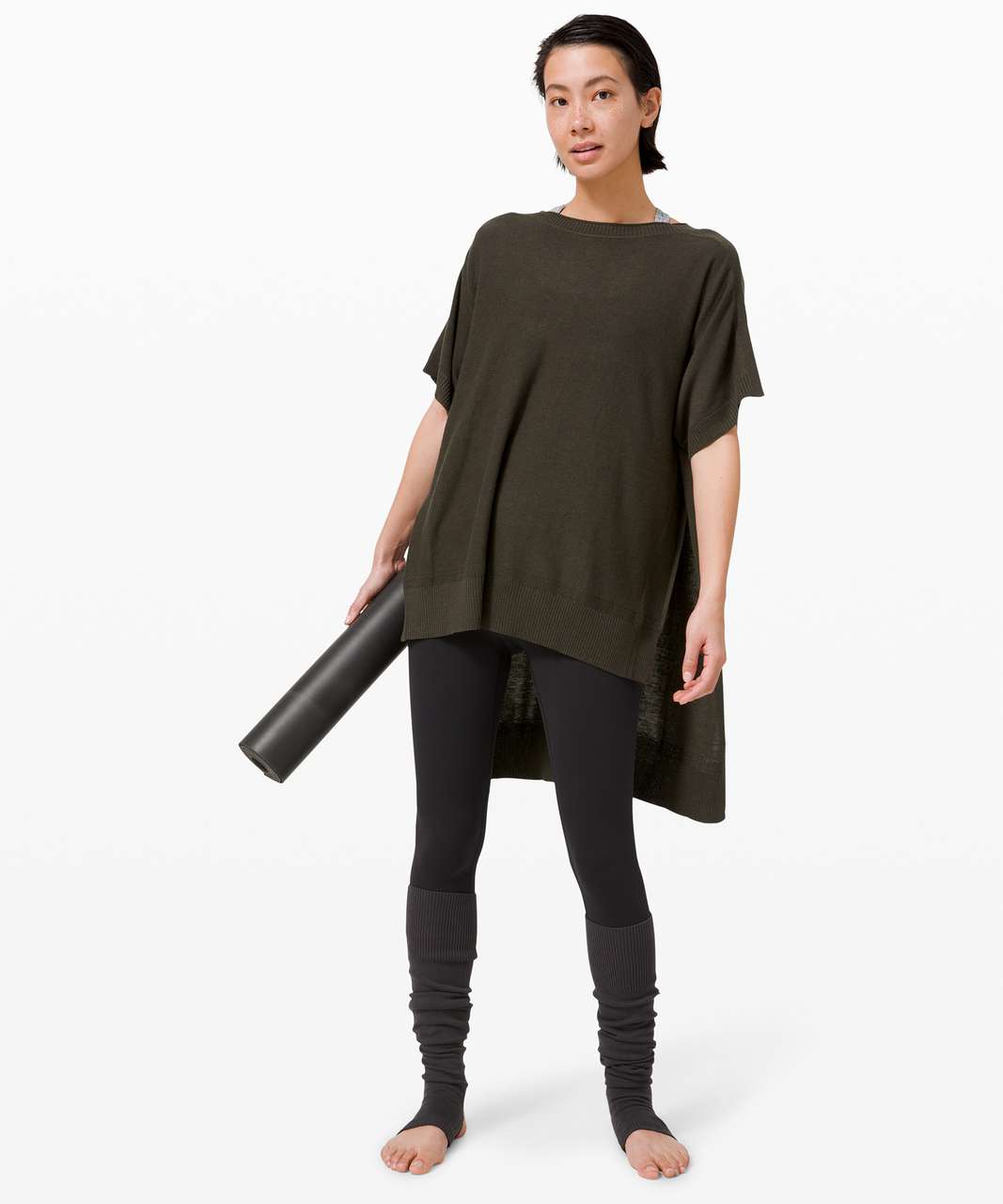 Lululemon Be At Ease Poncho - Dark Olive