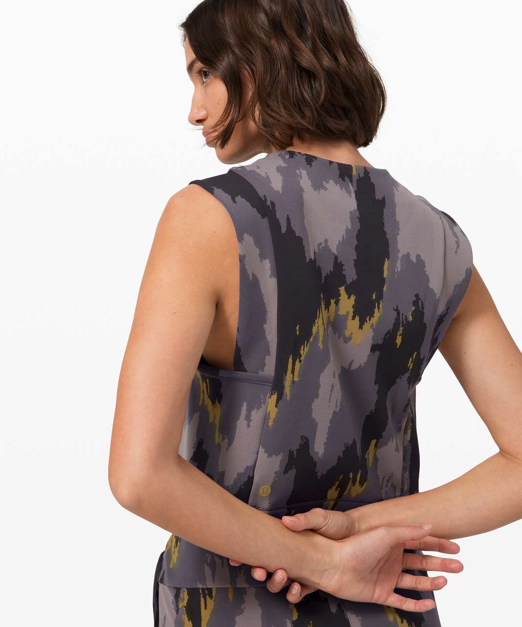 Lululemon Take The Moment Cropped Tank *lululemon x Robert Geller - Distressed Camo Jacquard Moonphase Camel