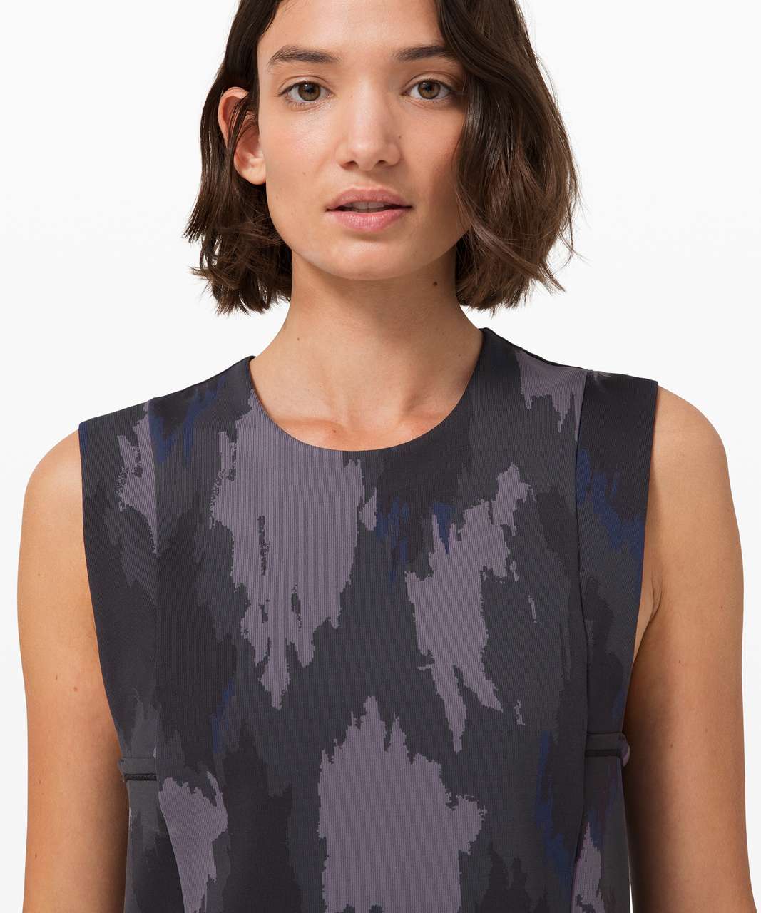 Lululemon Take The Moment Cropped Tank *lululemon x Robert Geller - Distressed Camo Jacquard Super Dark Inkwell