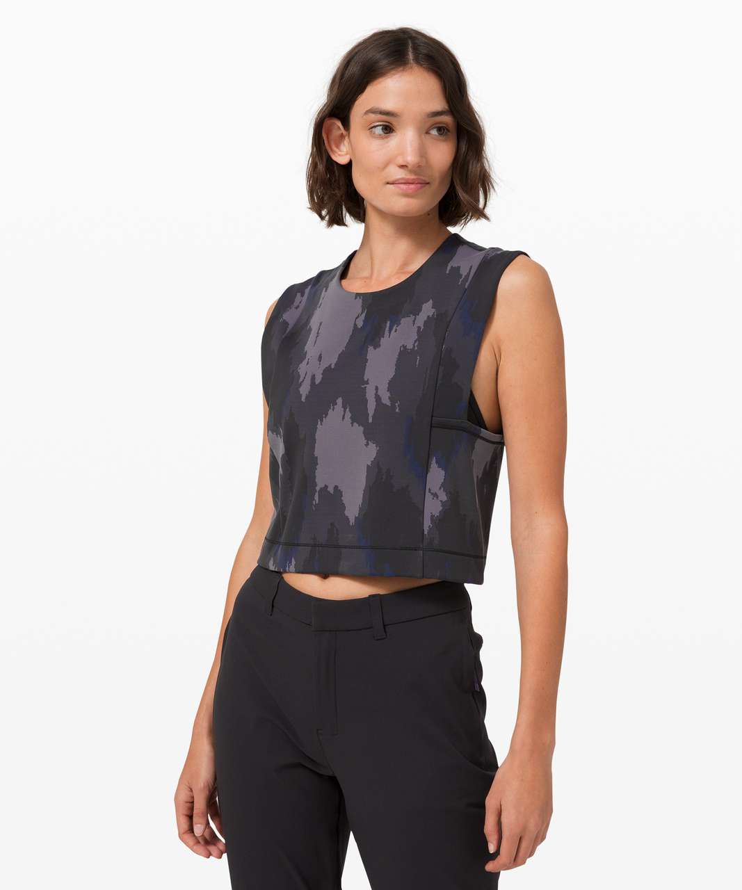 Lululemon Take The Moment Cropped Tank *lululemon x Robert Geller - Distressed Camo Jacquard Super Dark Inkwell