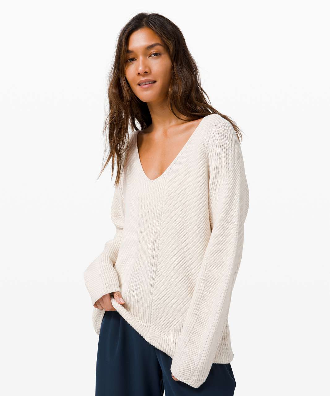 Lululemon What the Heart Wants Sweater - Light Ivory - lulu fanatics