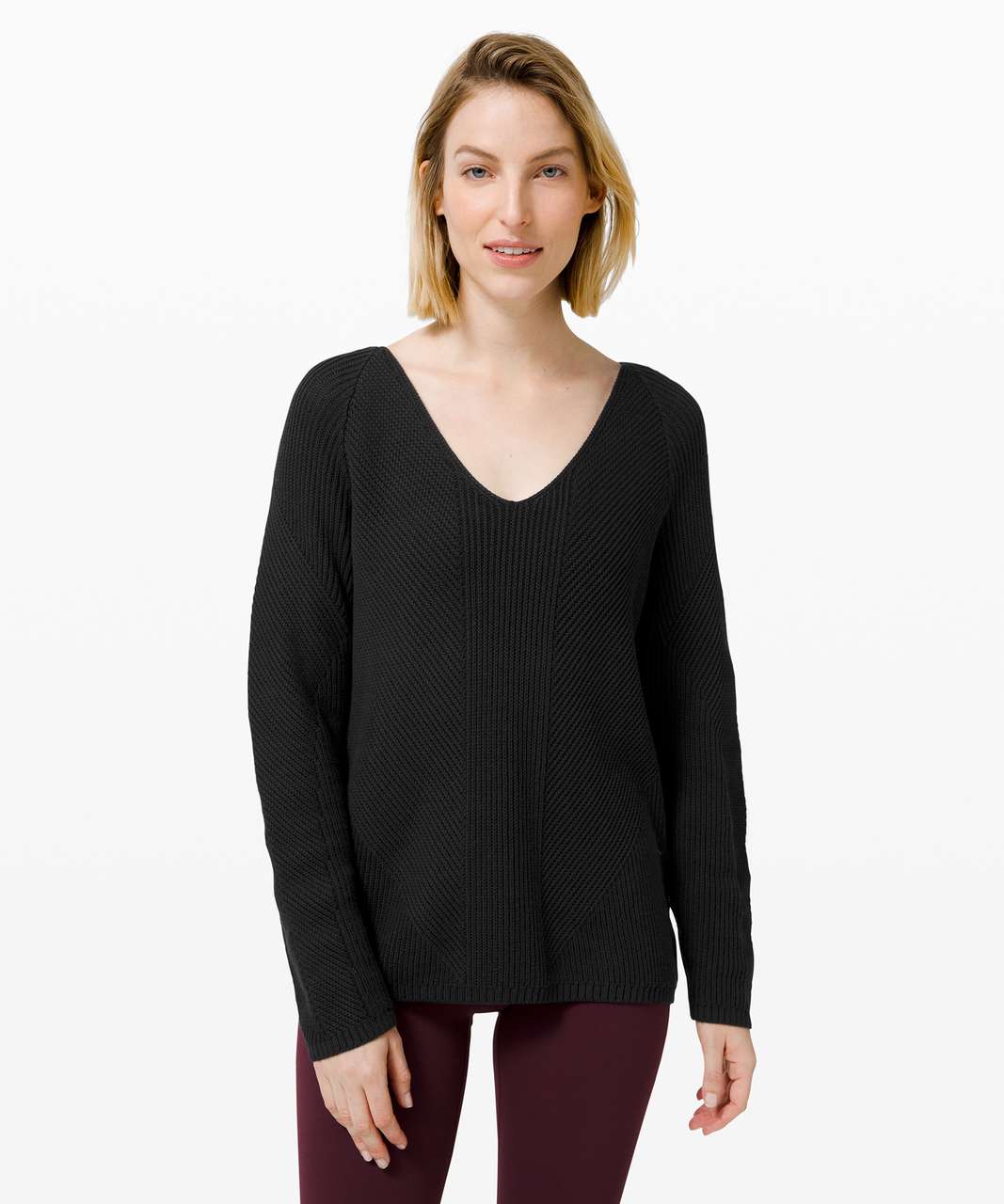 Lululemon What the Heart Wants Sweater - Black - lulu fanatics