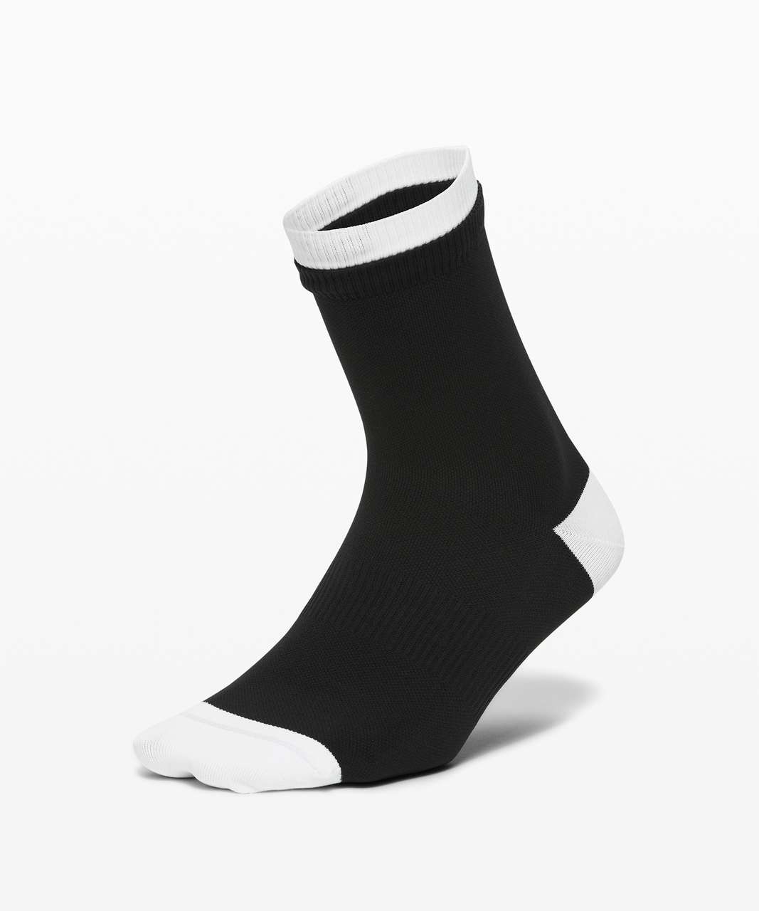 Lululemon Step To It Quarter Sock - Black / White