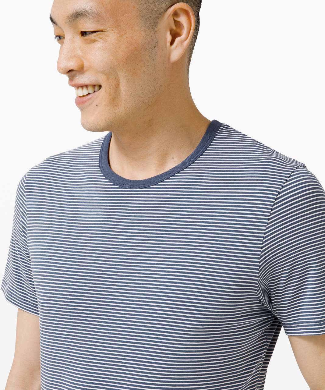 Lululemon 5 Year Basic Tee - Hyper Stripe Ink Blue Vapor