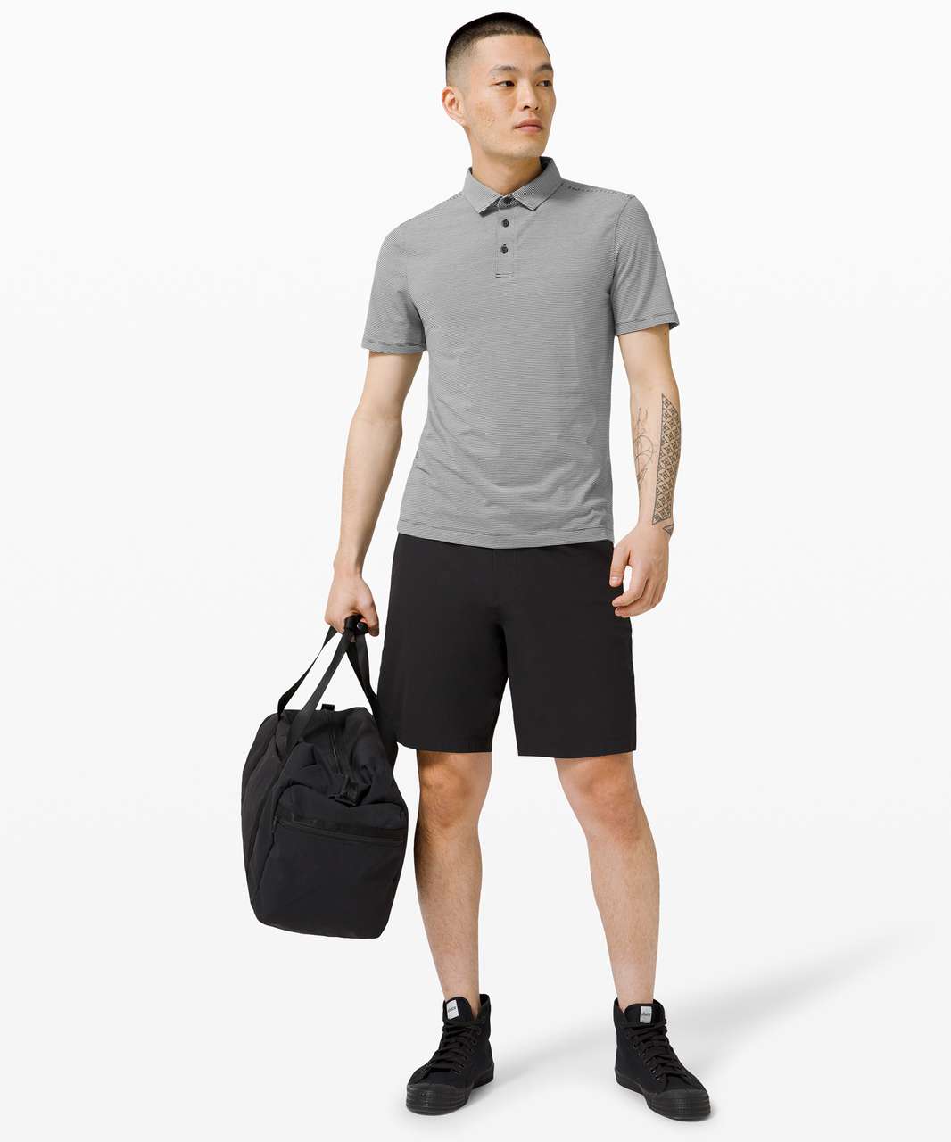 Lululemon Evolution Polo - Tonka Stripe Obsidian Vapor