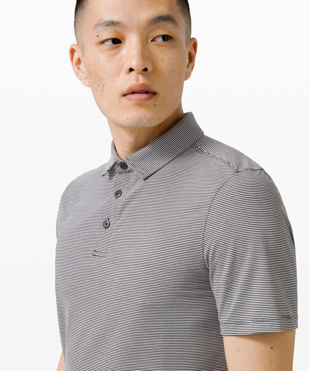 Lululemon Evolution Polo - Tonka Stripe Obsidian Vapor