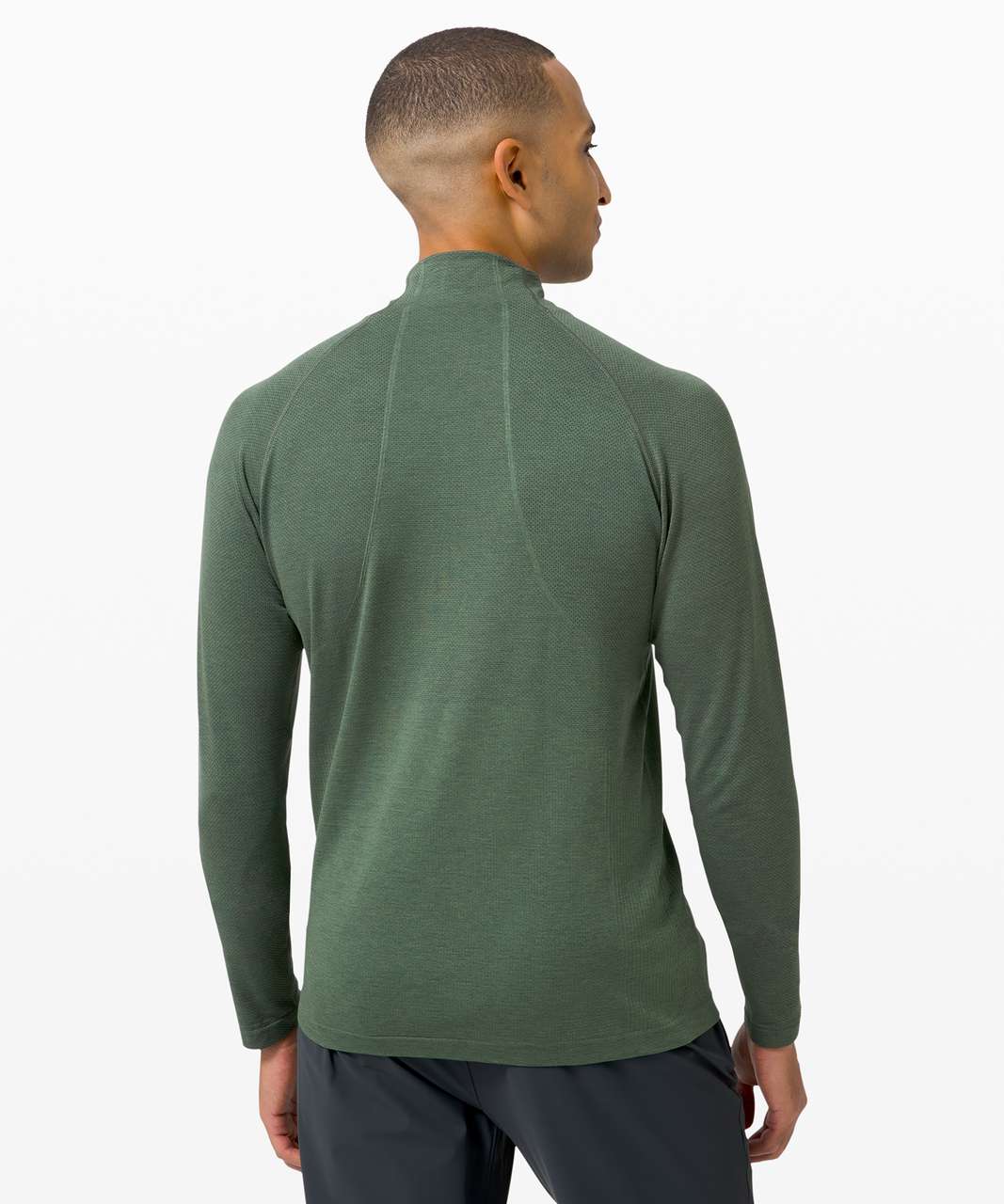 lululemon VENT TECH MIDWEIGHT 1/2 ZIP - Long sleeved top - anchor grey  sage/grey - Zalando.de