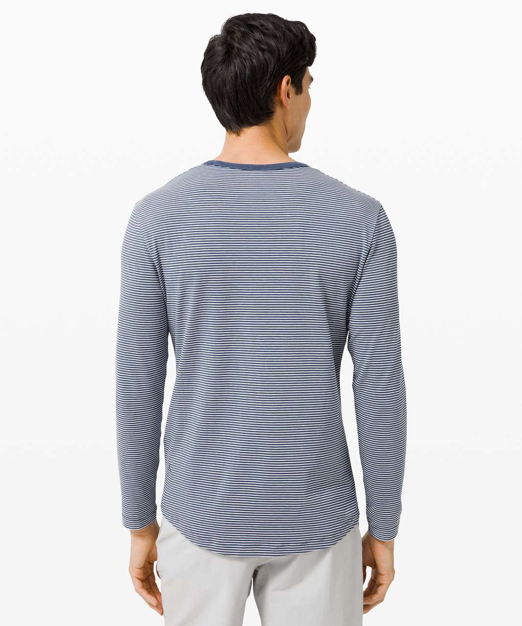 Lululemon 5 Year Basic Long Sleeve - Hyper Stripe Ink Blue Vapor