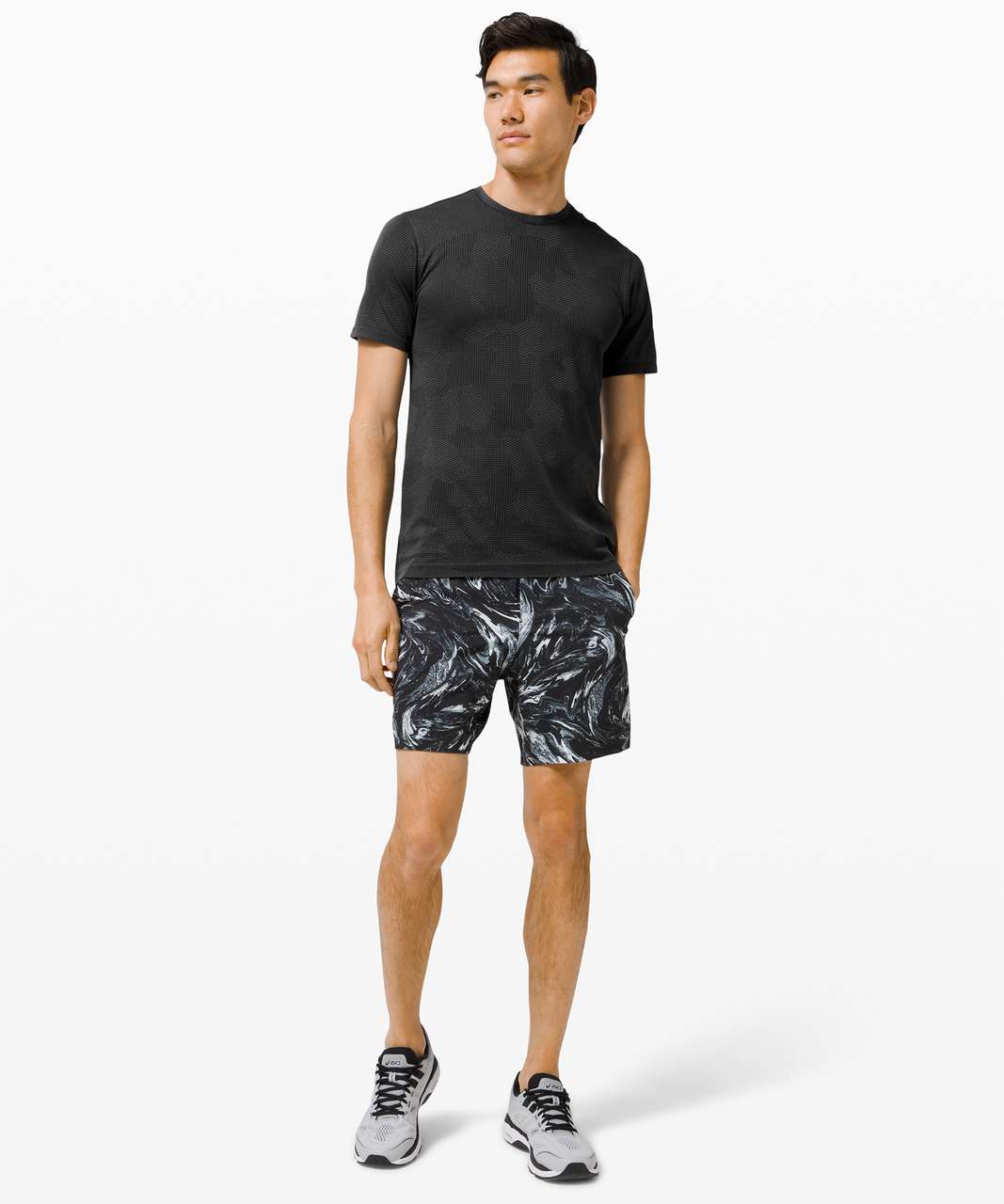 Lululemon Metal Vent Breathe Short Sleeve - Holy Camo / Black / Graphite Grey