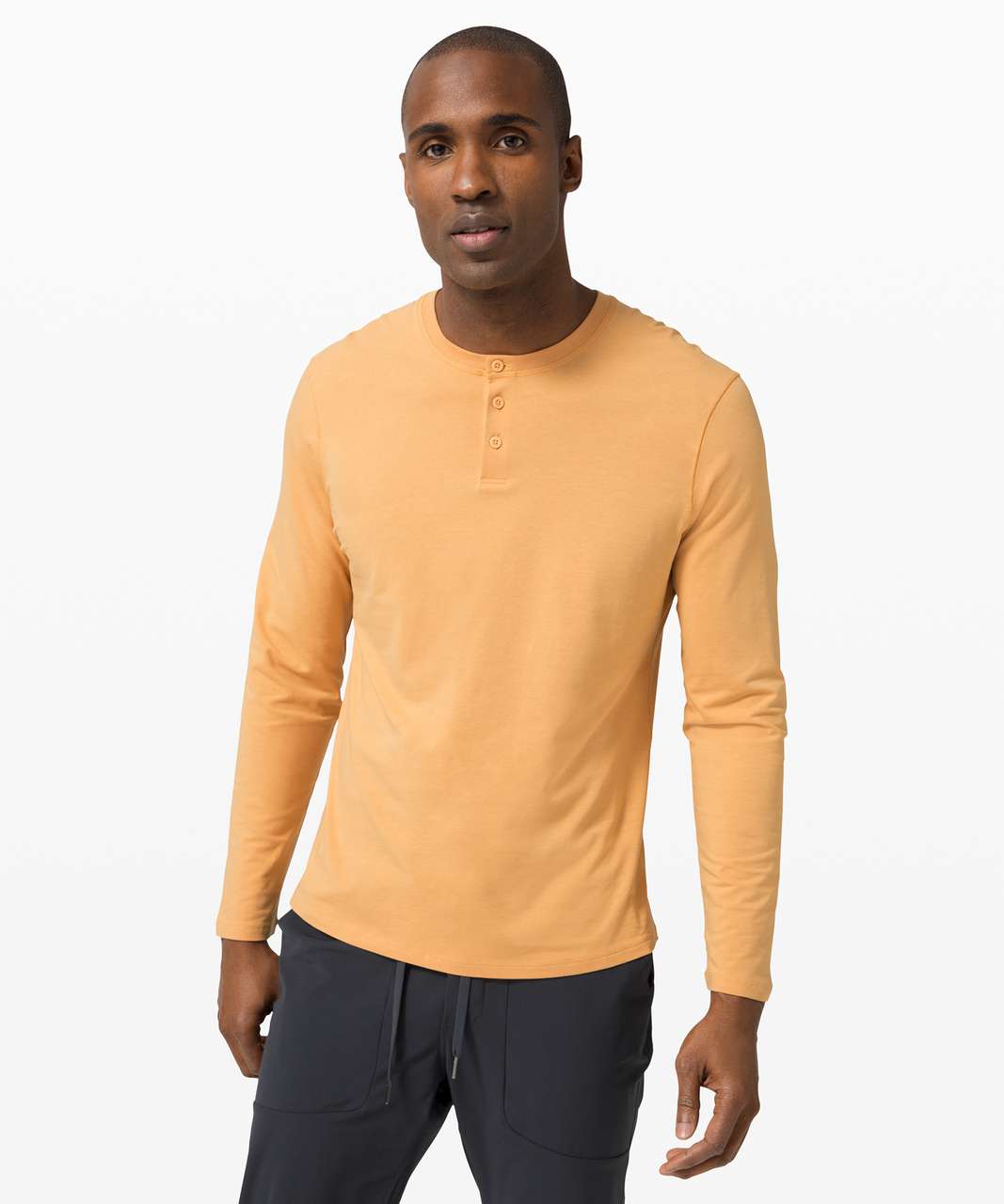 Lululemon 5 Year Basic Long Sleeve Henley - Beeswax