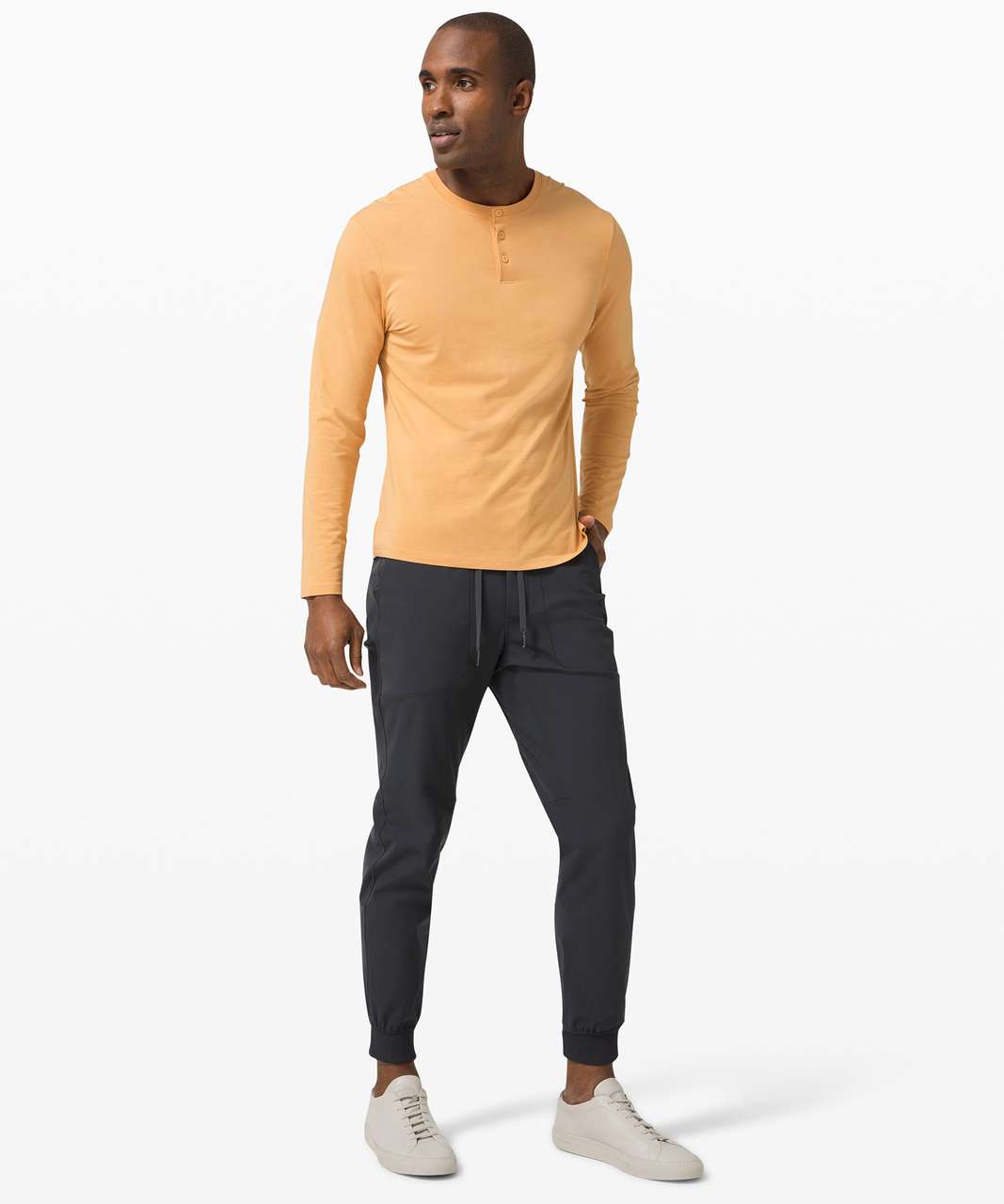 Lululemon 5 Year Basic Long Sleeve Henley - Beeswax