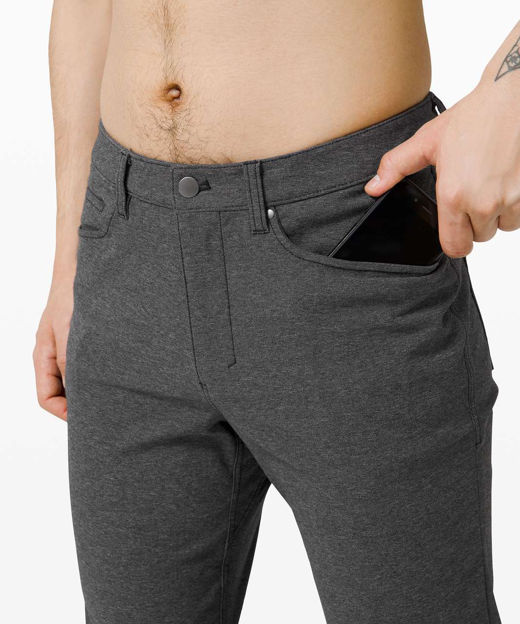 Lululemon ABC Pant Slim *Tech Canvas 34 - Heathered Black - lulu fanatics