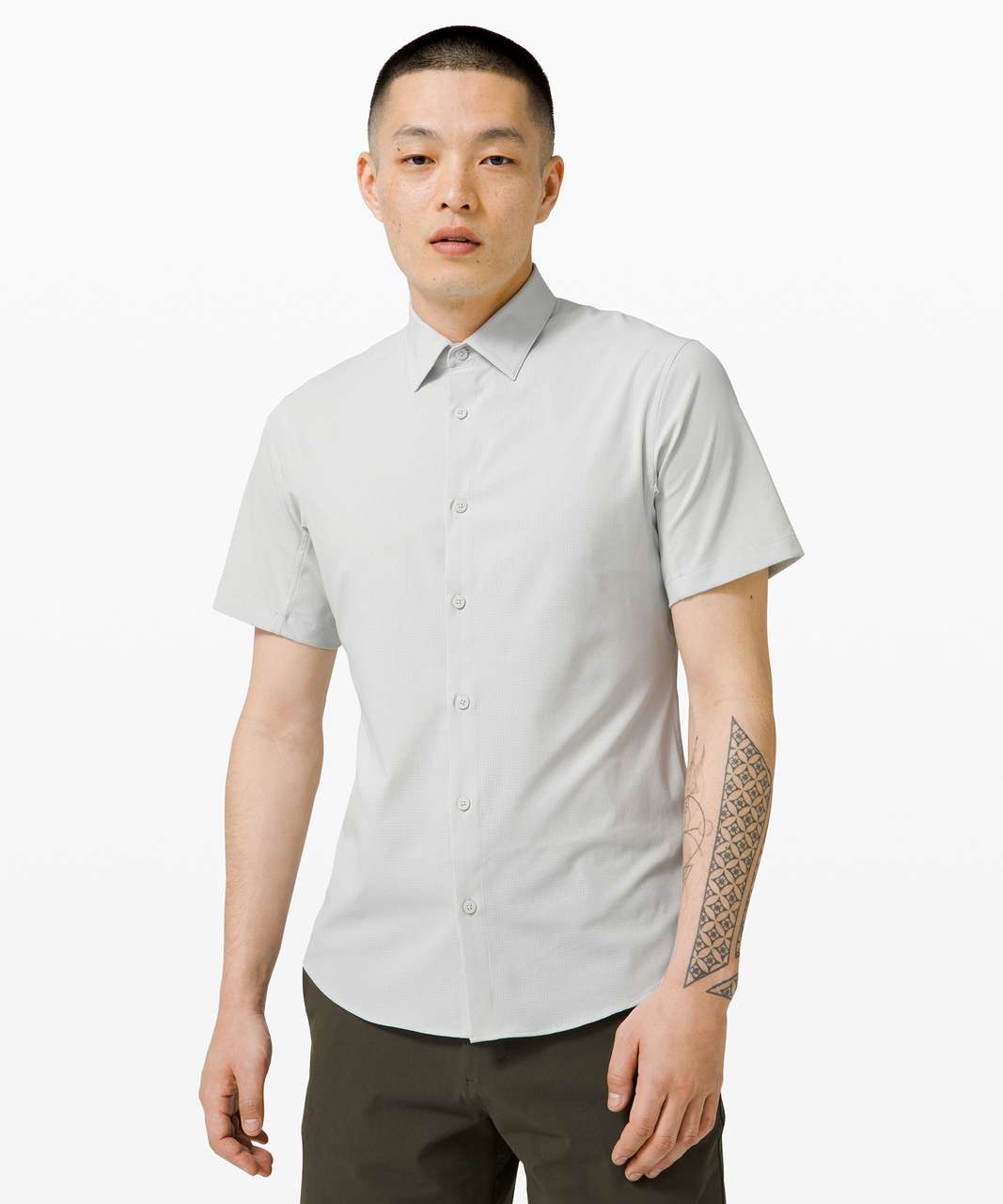 Lululemon Airing Easy Short Sleeve Buttondown - Vapor - lulu fanatics