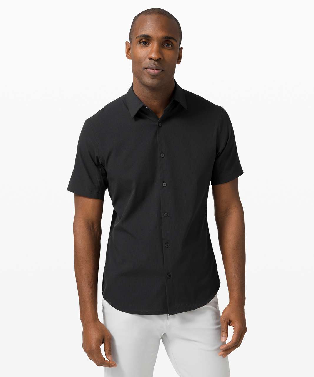 Lululemon Airing Easy Short Sleeve Buttondown - Black