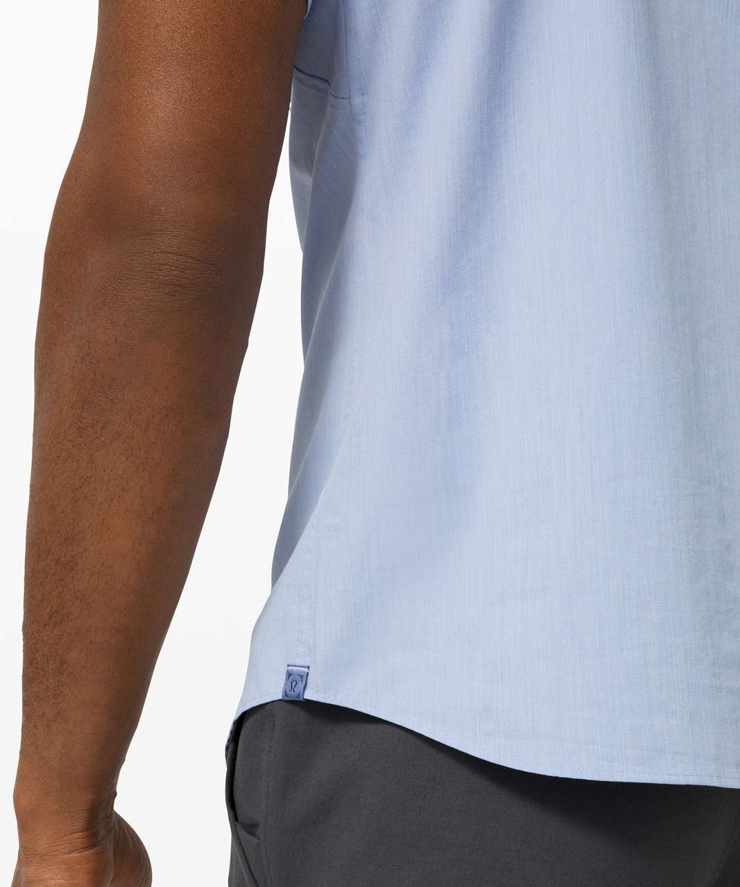 Lululemon Down to the Wire Slim Fit Short Sleeve - Heathered Oasis Blue