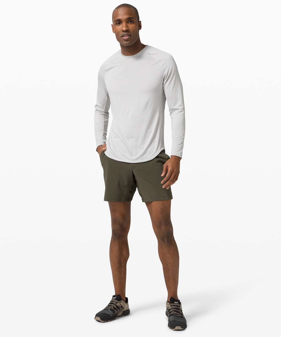 Lululemon Fresh Form Long Sleeve - Vapor / White