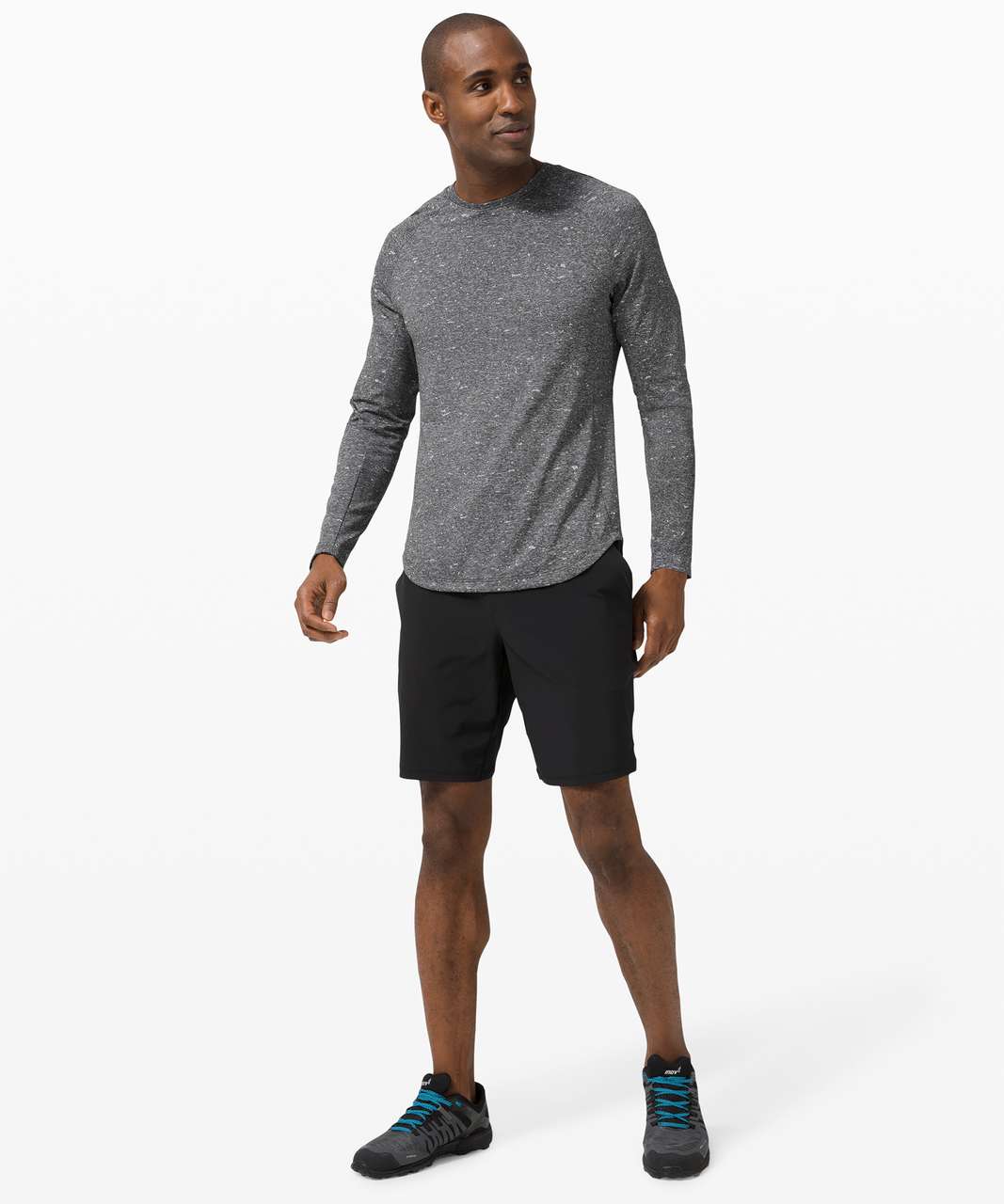 Lululemon Fresh Form Long Sleeve - Black / White - lulu fanatics