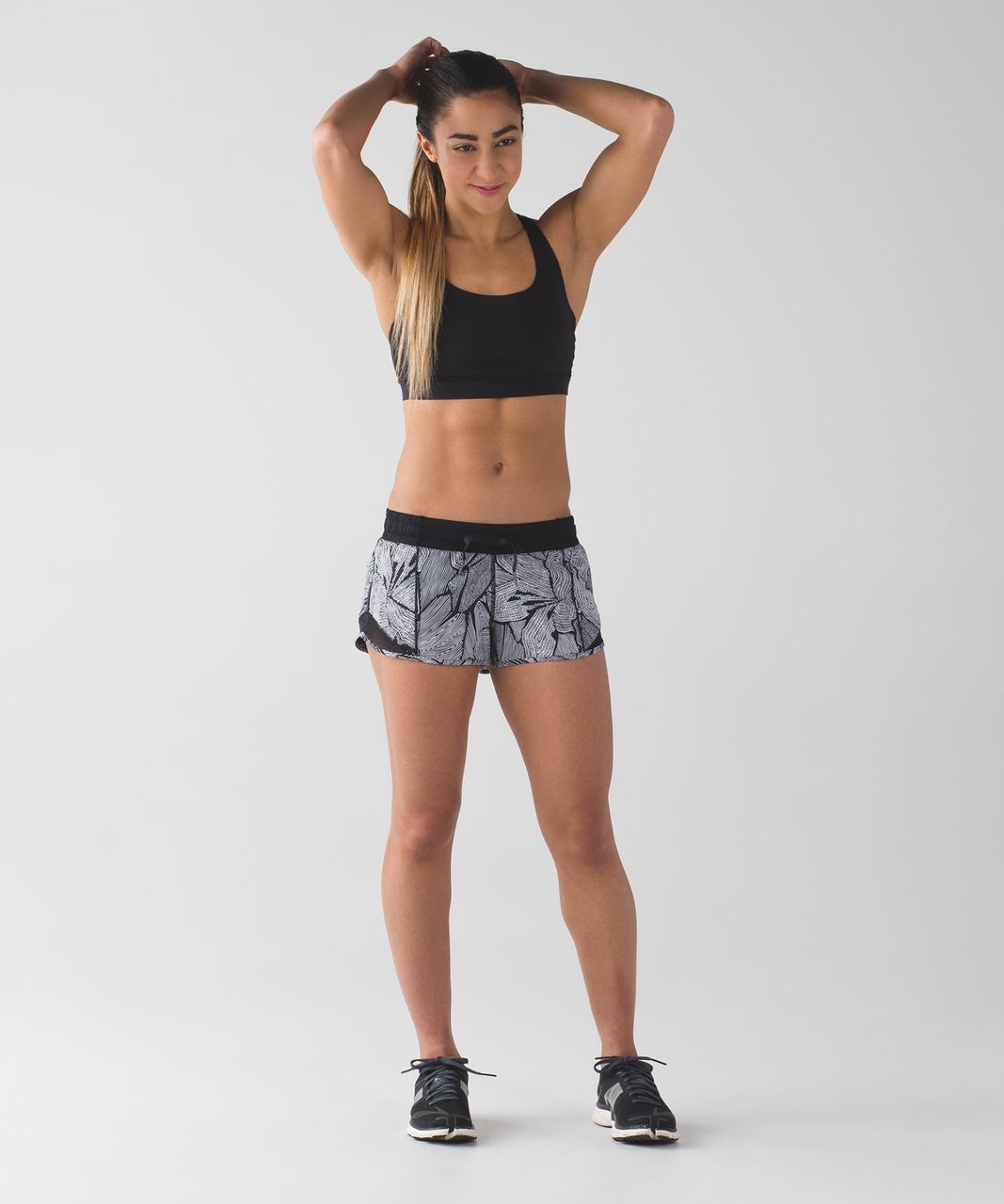 Lululemon Hotty Hot Short - Dottie Tribe White Black / Black