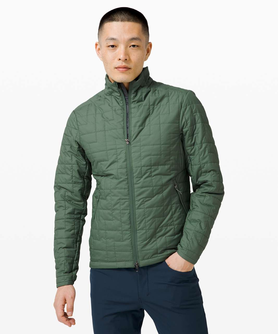 Lululemon Cross Chill Jacket Repel Shell Jasper Green Men's Size Large