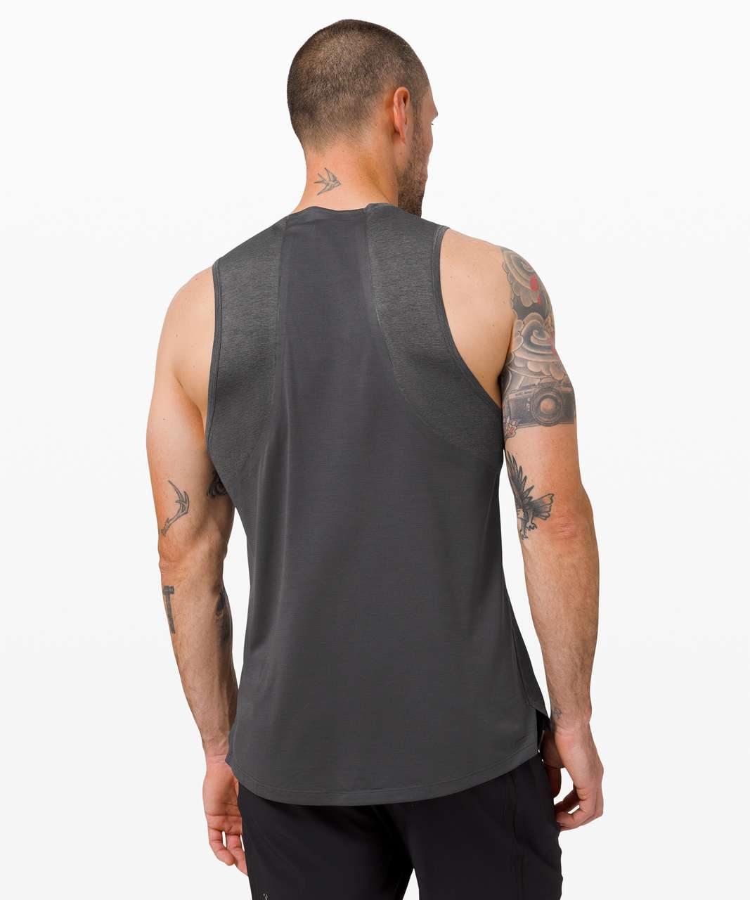 Lululemon Fast and Free Tank - Heathered Graphite Grey / Graphite Grey