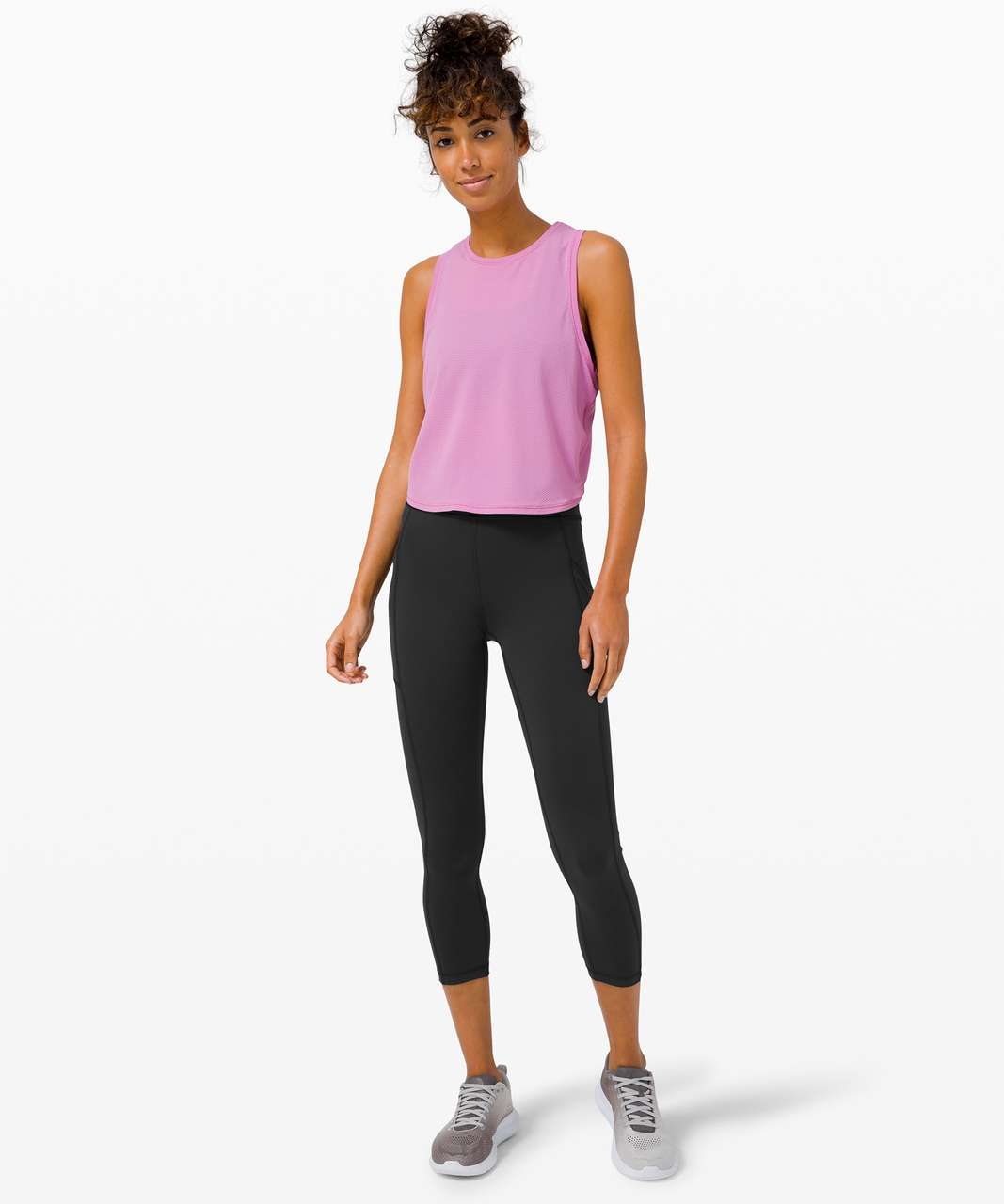 Lululemon Align Crop 23 - Heathered Black - lulu fanatics