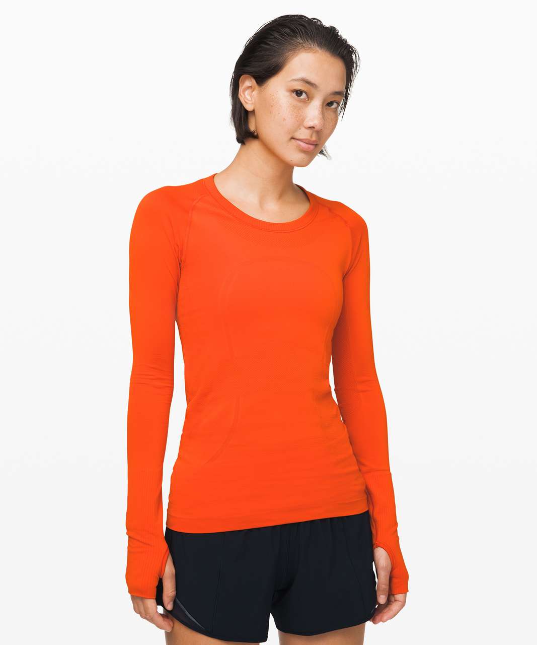 Lululemon Swiftly Tech Long Sleeve Crew - Lulu Red / Black - lulu