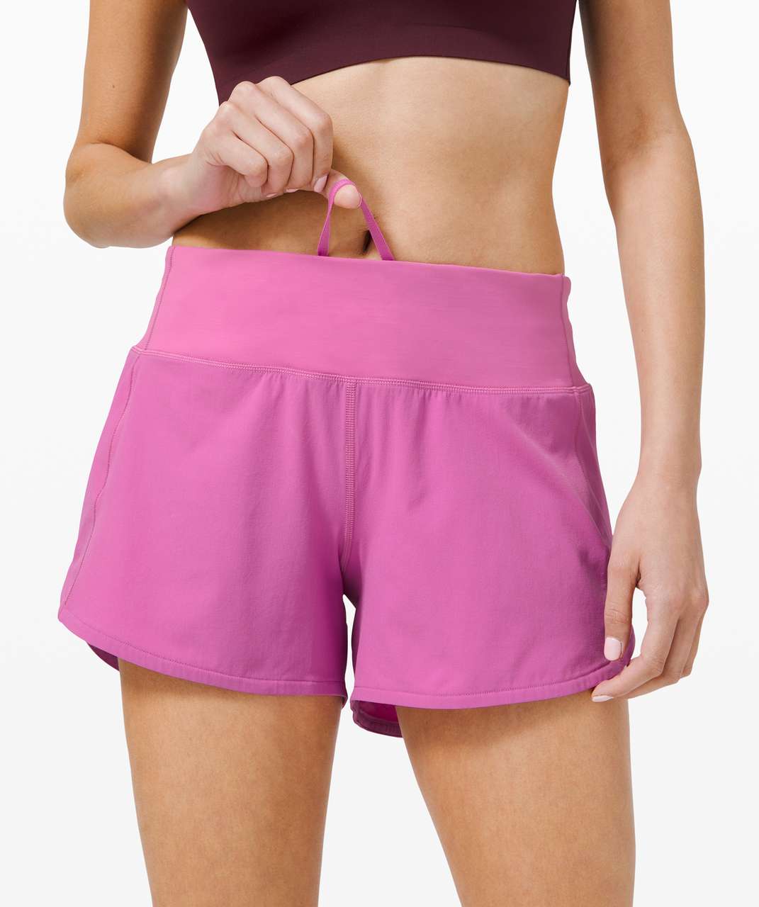 Lululemon Speed Up Short Long *4 Updated Fit - Magenta Glow