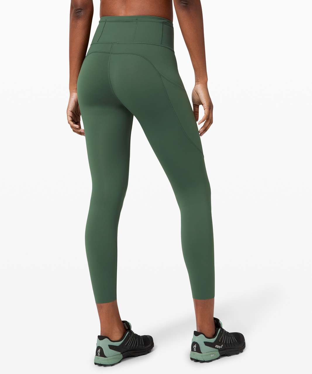 Lululemon Fast and Free Tight II 25" *Non-Reflective Nulux - Algae Green