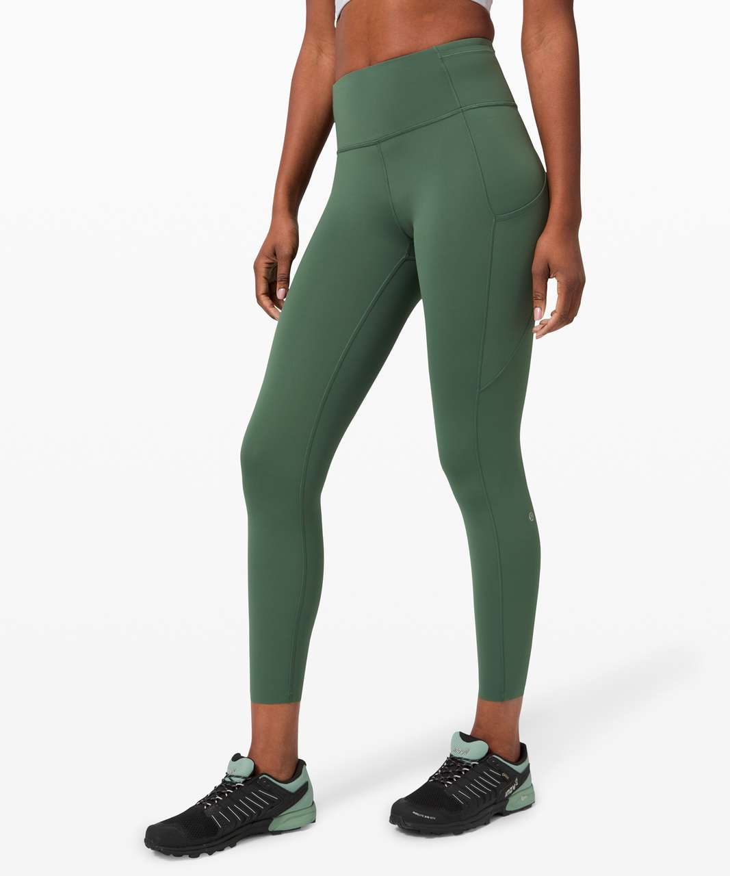 Lululemon Fast and Free Tight II 25" *Non-Reflective Nulux - Algae Green