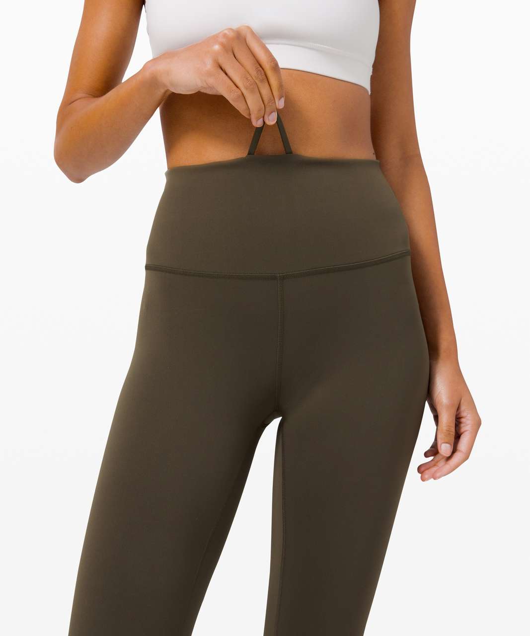 Lululemon Wunder Train High-Rise Tight 25 - Dark Olive - lulu fanatics