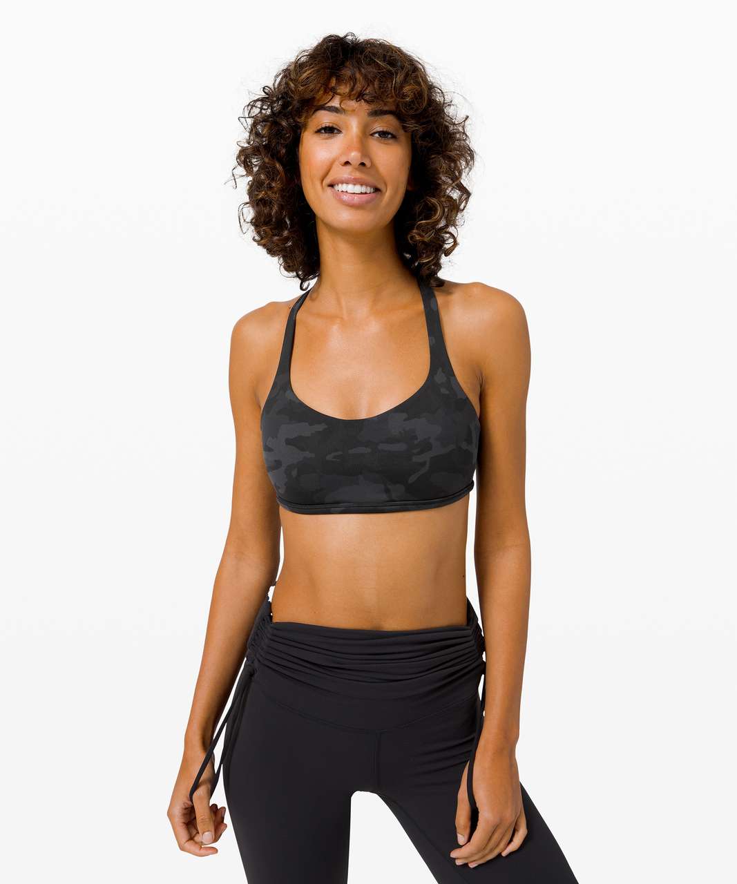 Lululemon Free To Be Bra Wild *Light Support, A/B Cup - Incognito Camo  Multi Grey - lulu fanatics