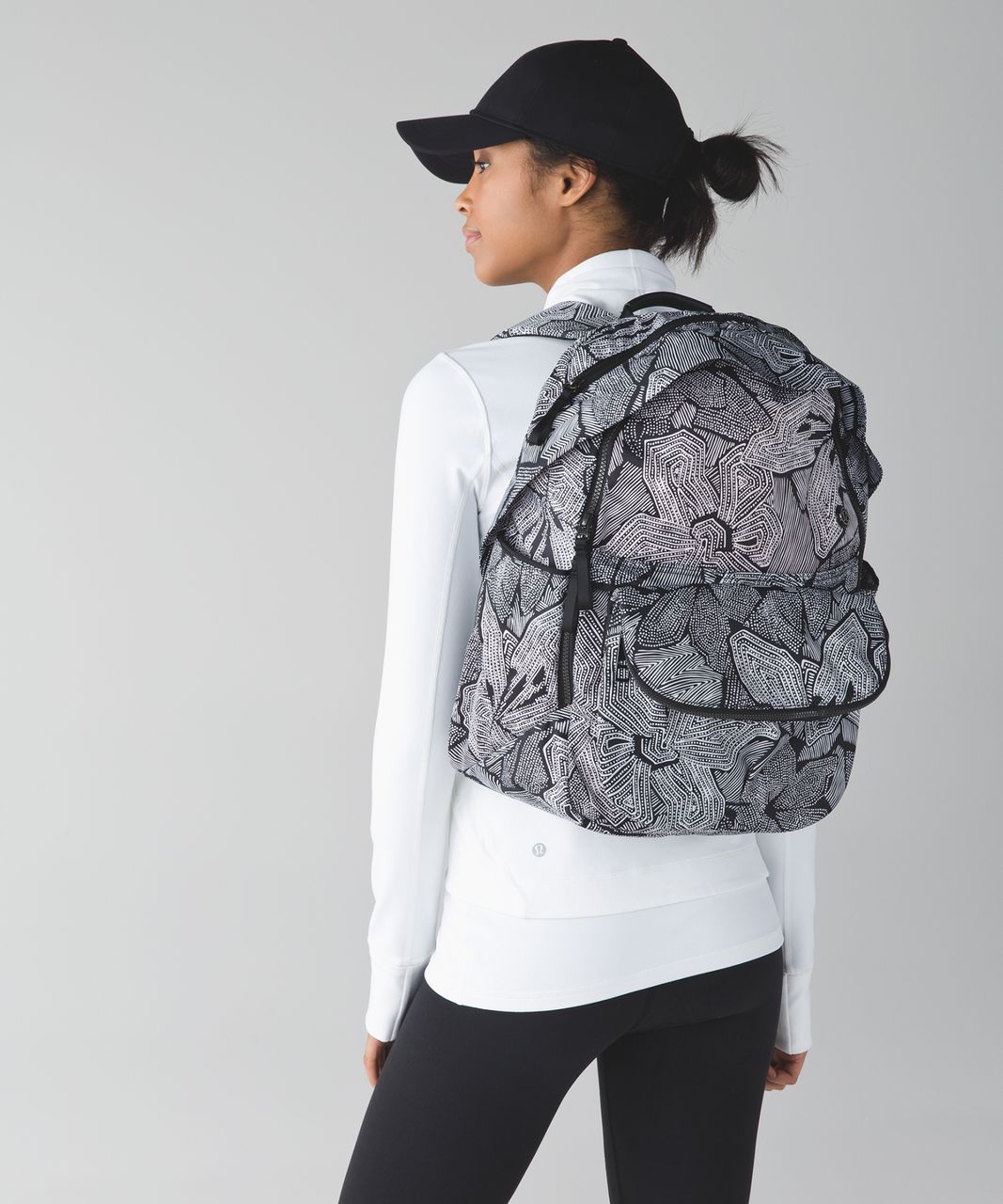 Lululemon All Day Backpack - Dottie Tribe White Black