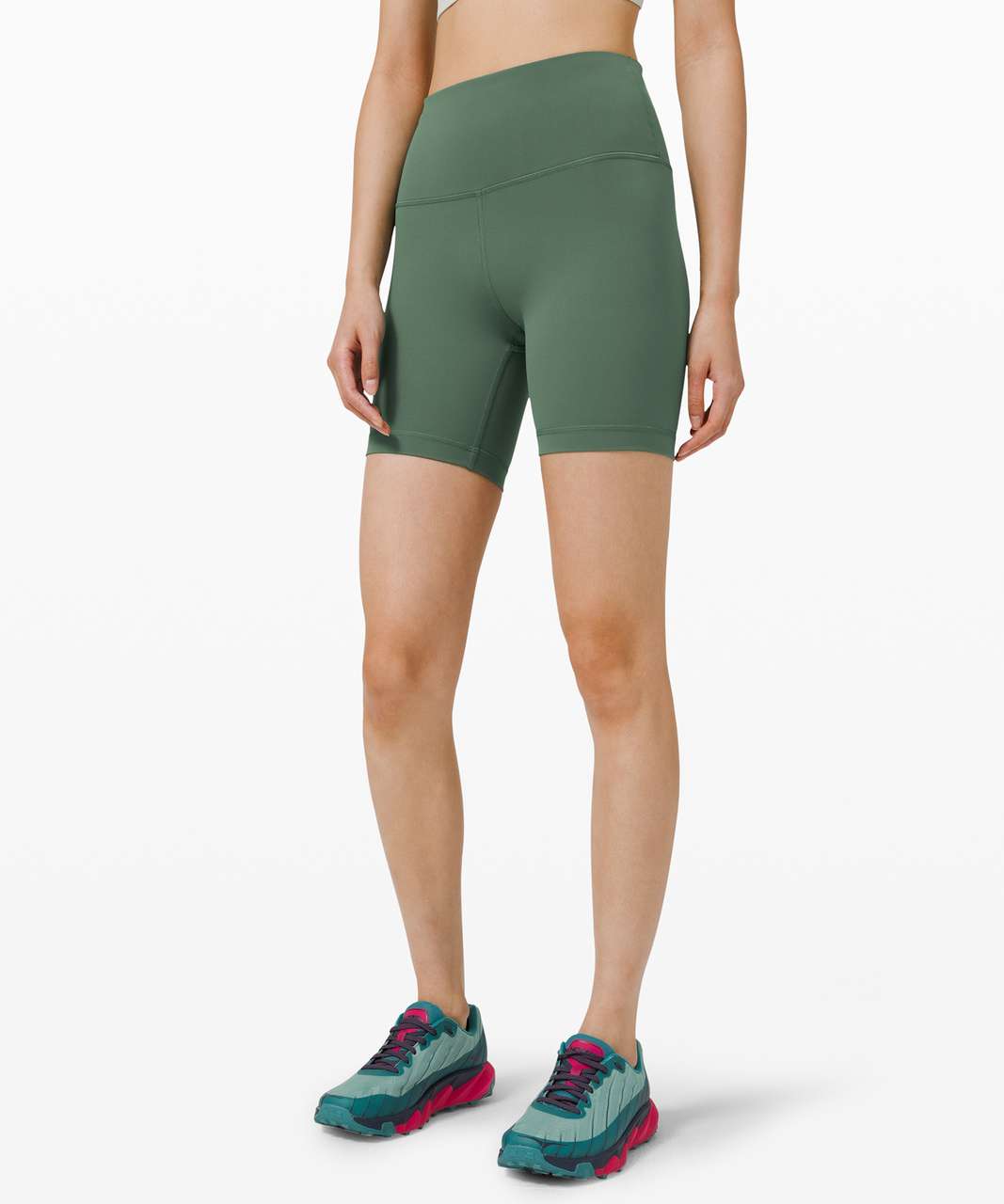 Lululemon Wunder Train High-Rise Short 6" - Algae Green