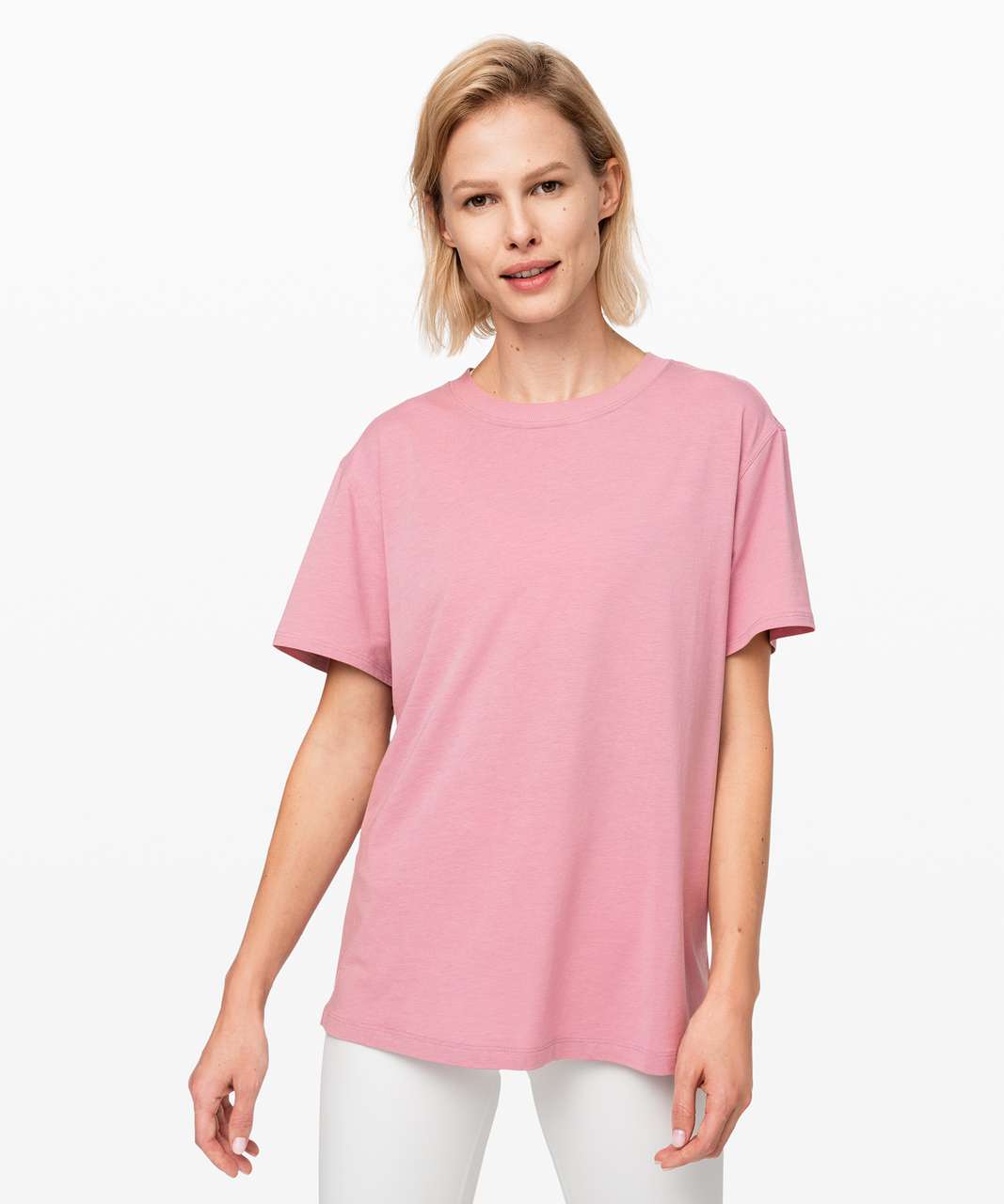 Lululemon All Yours Boyfriend Tee - Pink Taupe - lulu fanatics