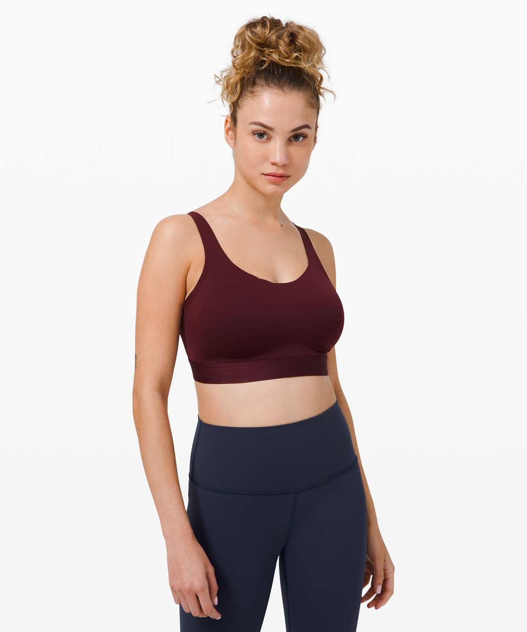 Lululemon Fine Form Bra - Lacescape Spanish Rose Black / Black - lulu  fanatics