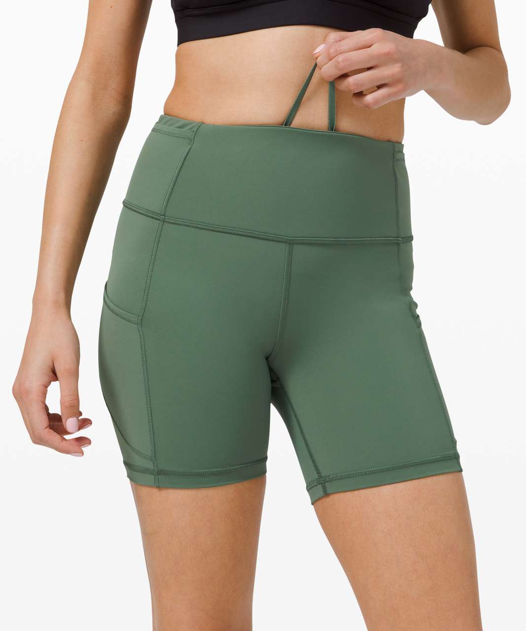 Lululemon Fast And Free Short 6 *non-reflective In Green