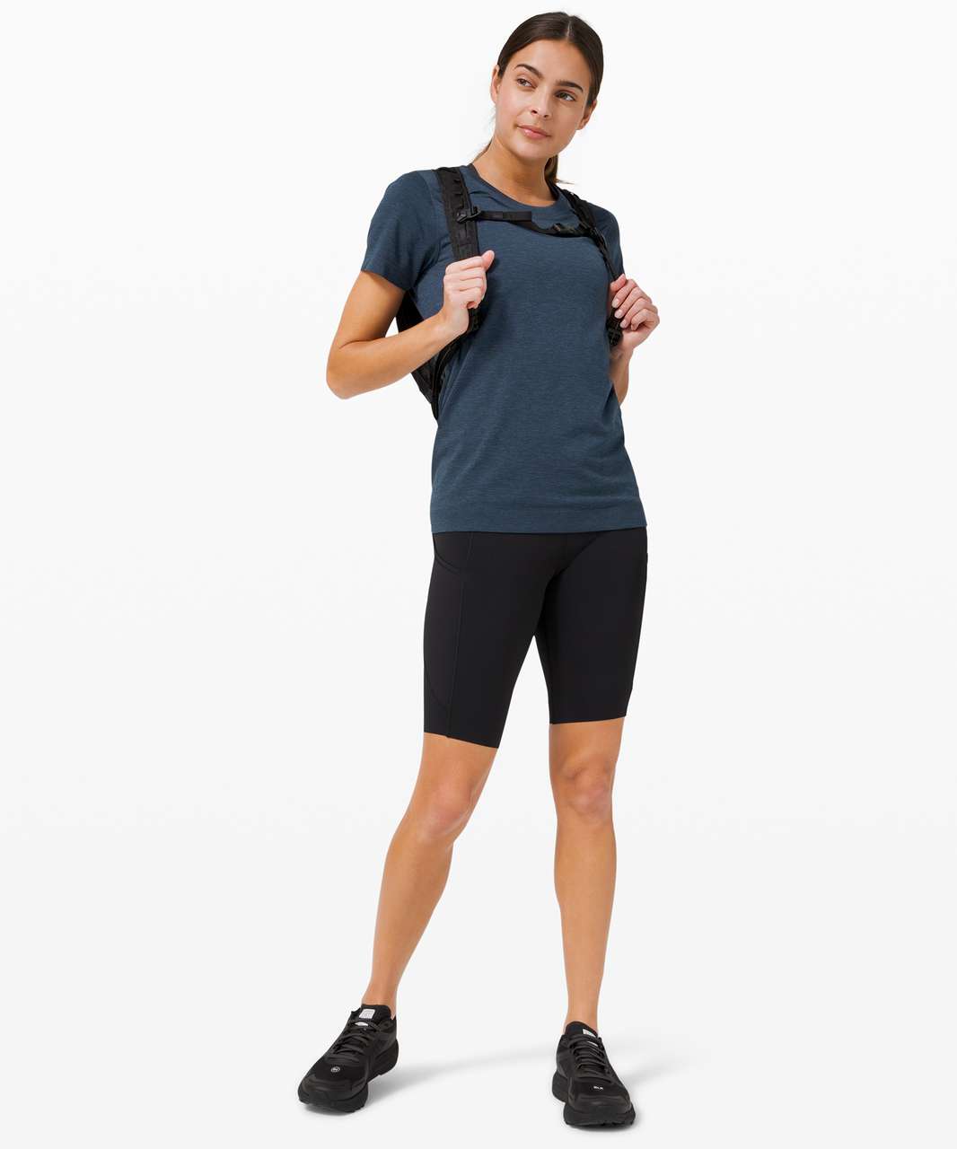 Lululemon Swiftly Breathe Short Sleeve - True Navy / White - lulu