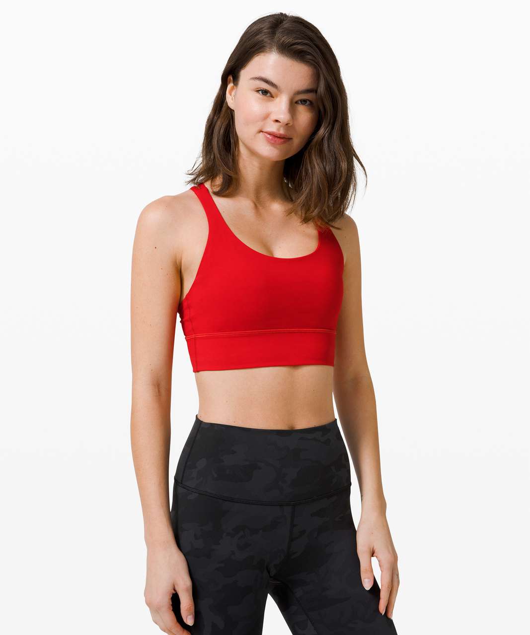 Lululemon Energy Bra Long Line *Medium Support, B/C Cup - Dark Red - lulu  fanatics