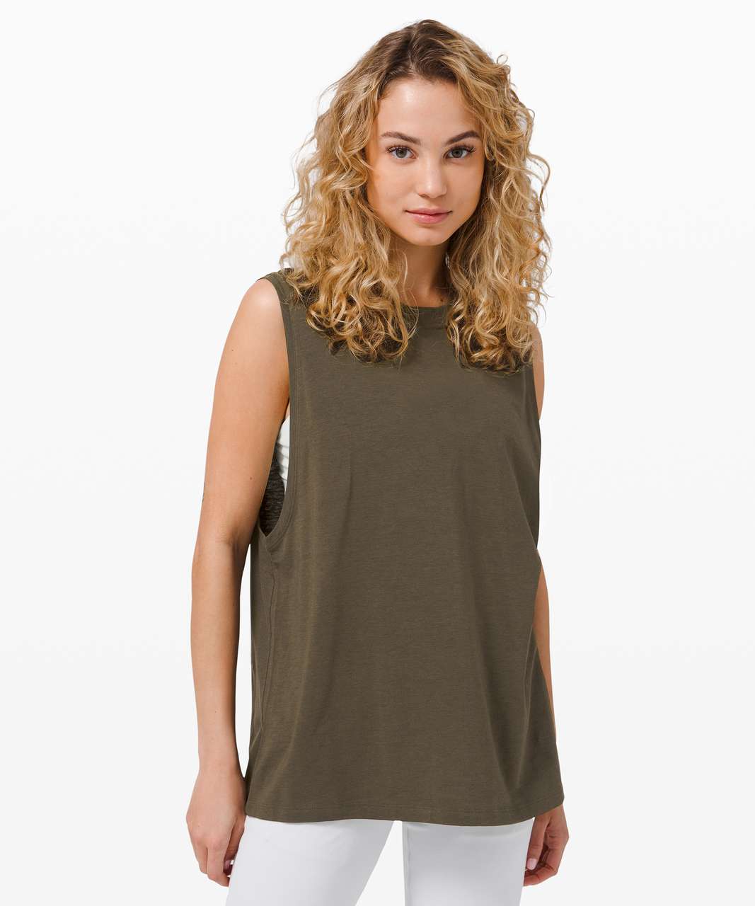 Lululemon All Yours Crop Tank - Crispin Green - lulu fanatics