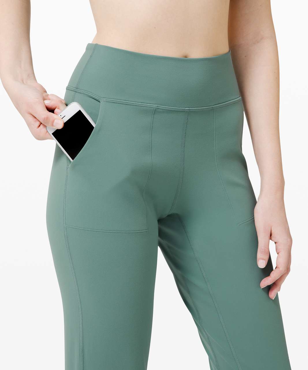 Lululemon Align Super-High-Rise Ribbed-Waist Jogger - Tidewater Teal - lulu  fanatics