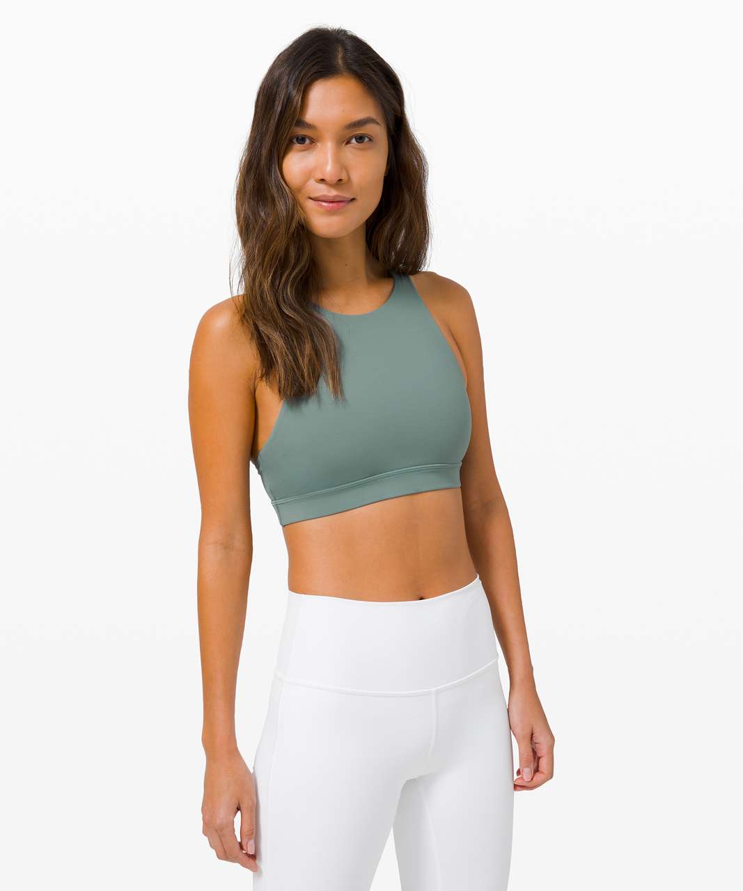 lululemon athletica, Intimates & Sleepwear, Nwt Lululemon Ribbed Nulu  Highneck Yoga Bra Tidewater Teal Sz 8