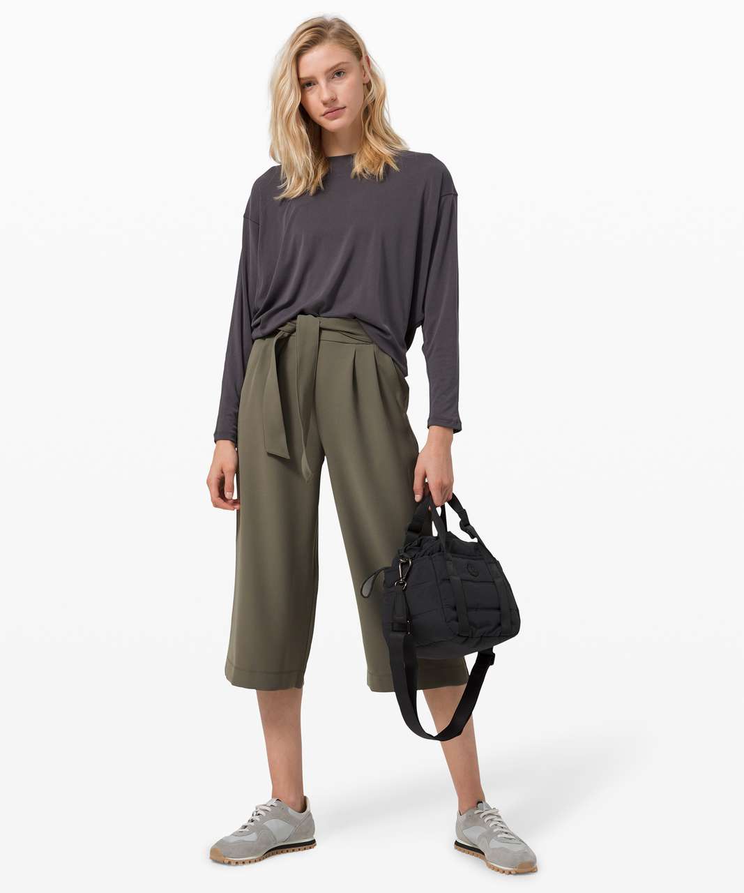 Lululemon On the Fly 7/8 Pant - Grey Sage - lulu fanatics