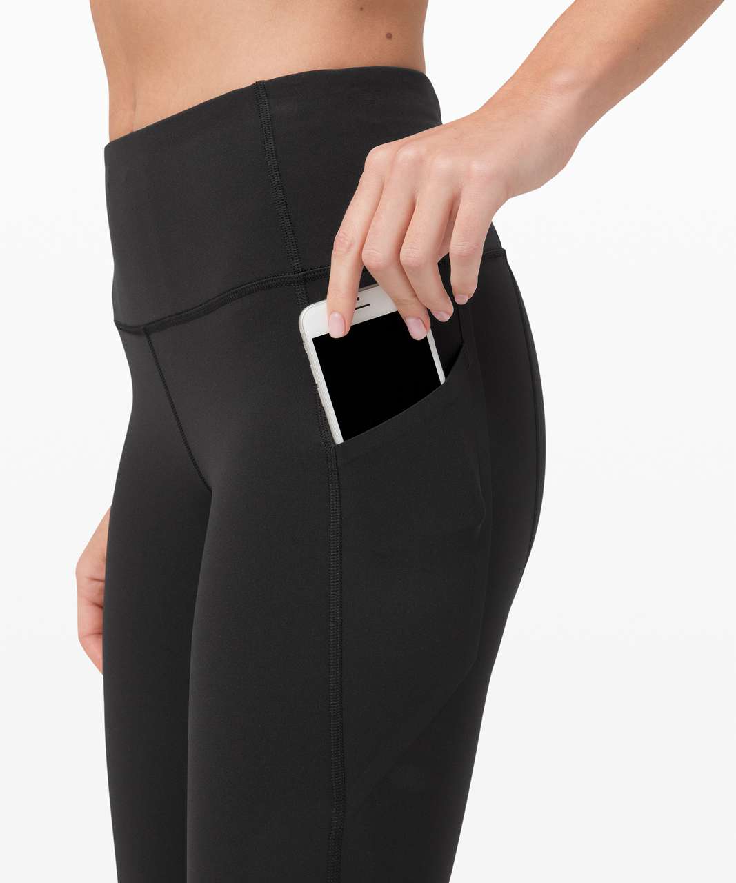 Lululemon Pace Rival Crop Black Ruched Ankle Side Pocket Active Leggings  Size 4 - $36 - From gracieumbrella