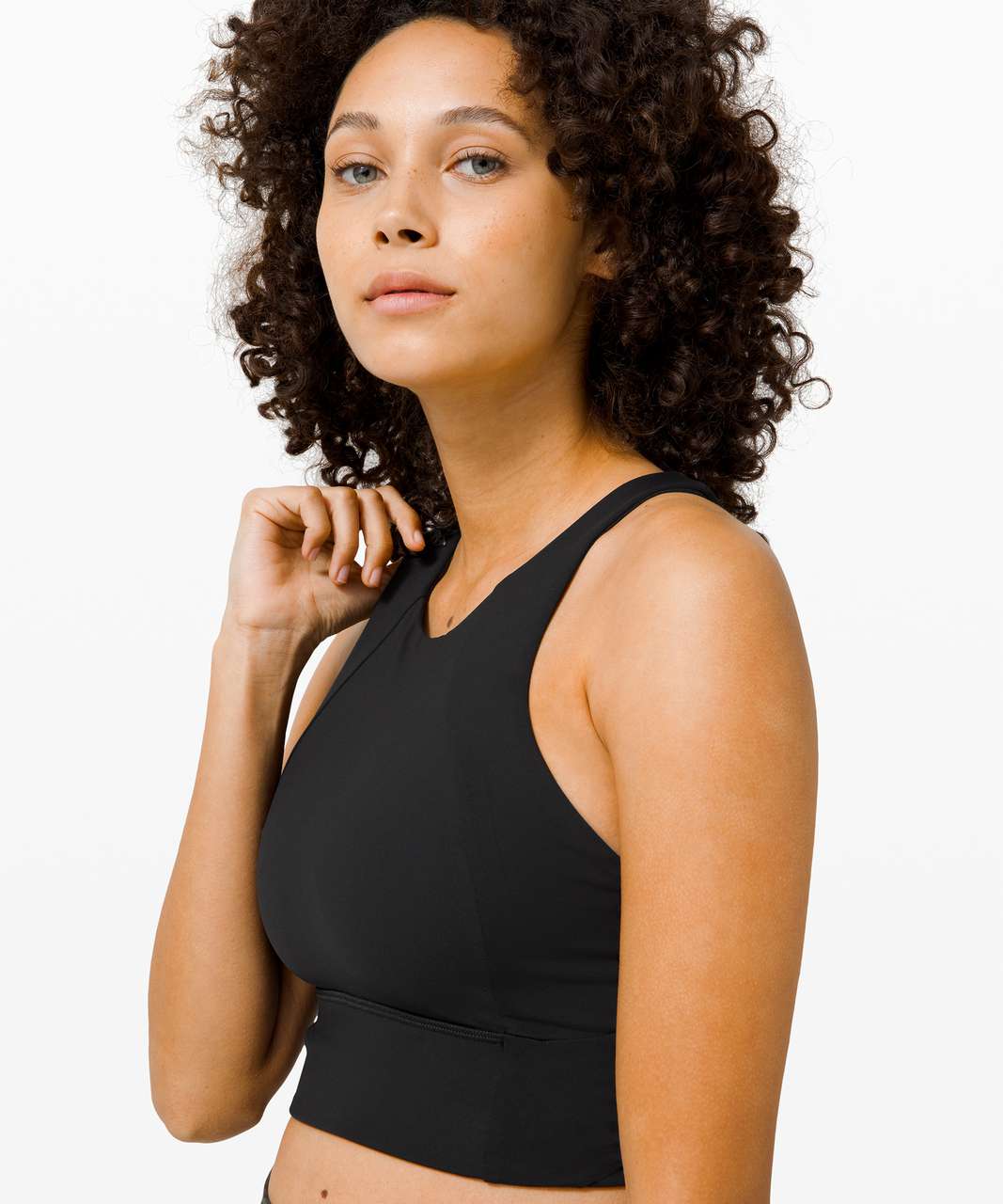 Lululemon Free To Be Serene Bra High Neck Long Line - Black - lulu